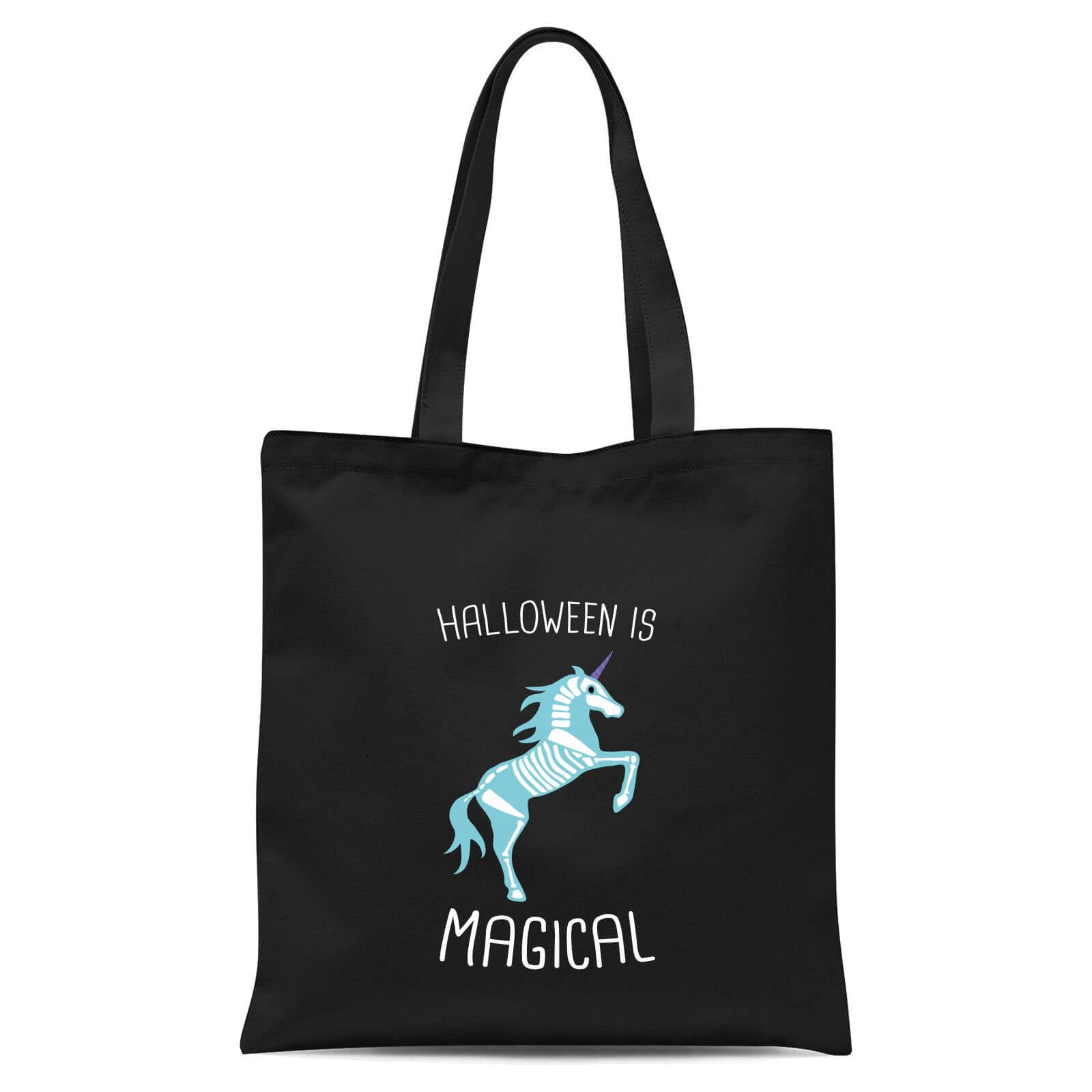 Unicorn Skeleton Tote Bag - Black