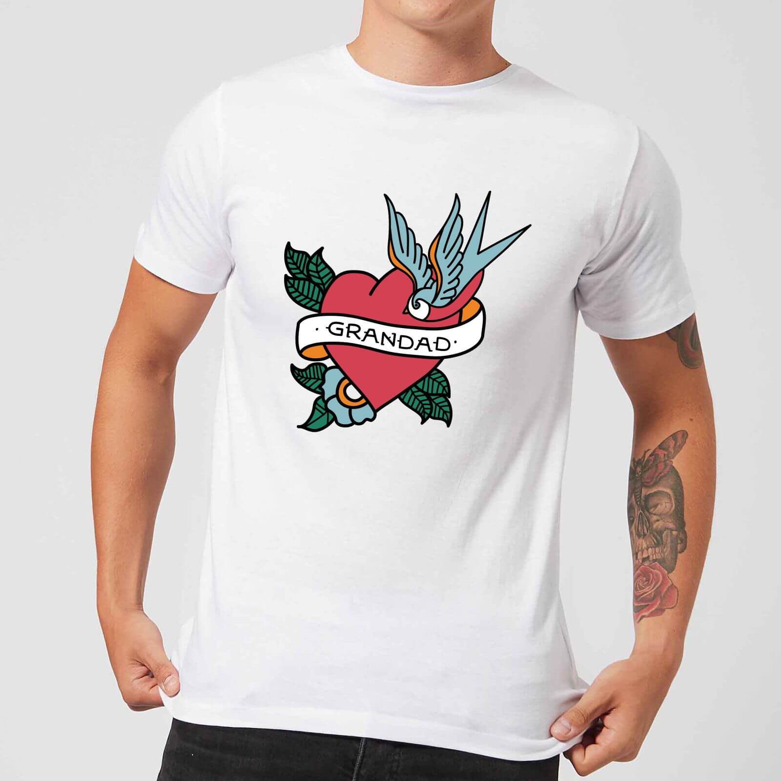 Grandad Heart Men's T-Shirt - White - L - White