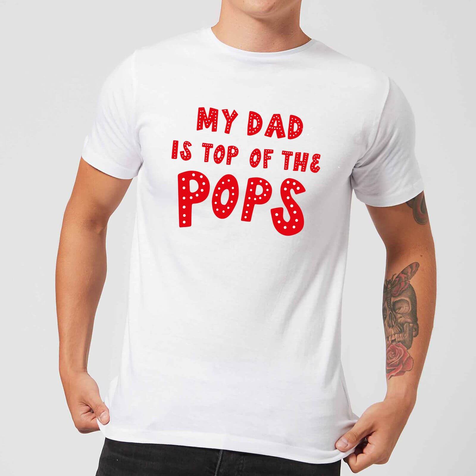My Dad Is Top Of The Pops Men's T-Shirt - White - S - White