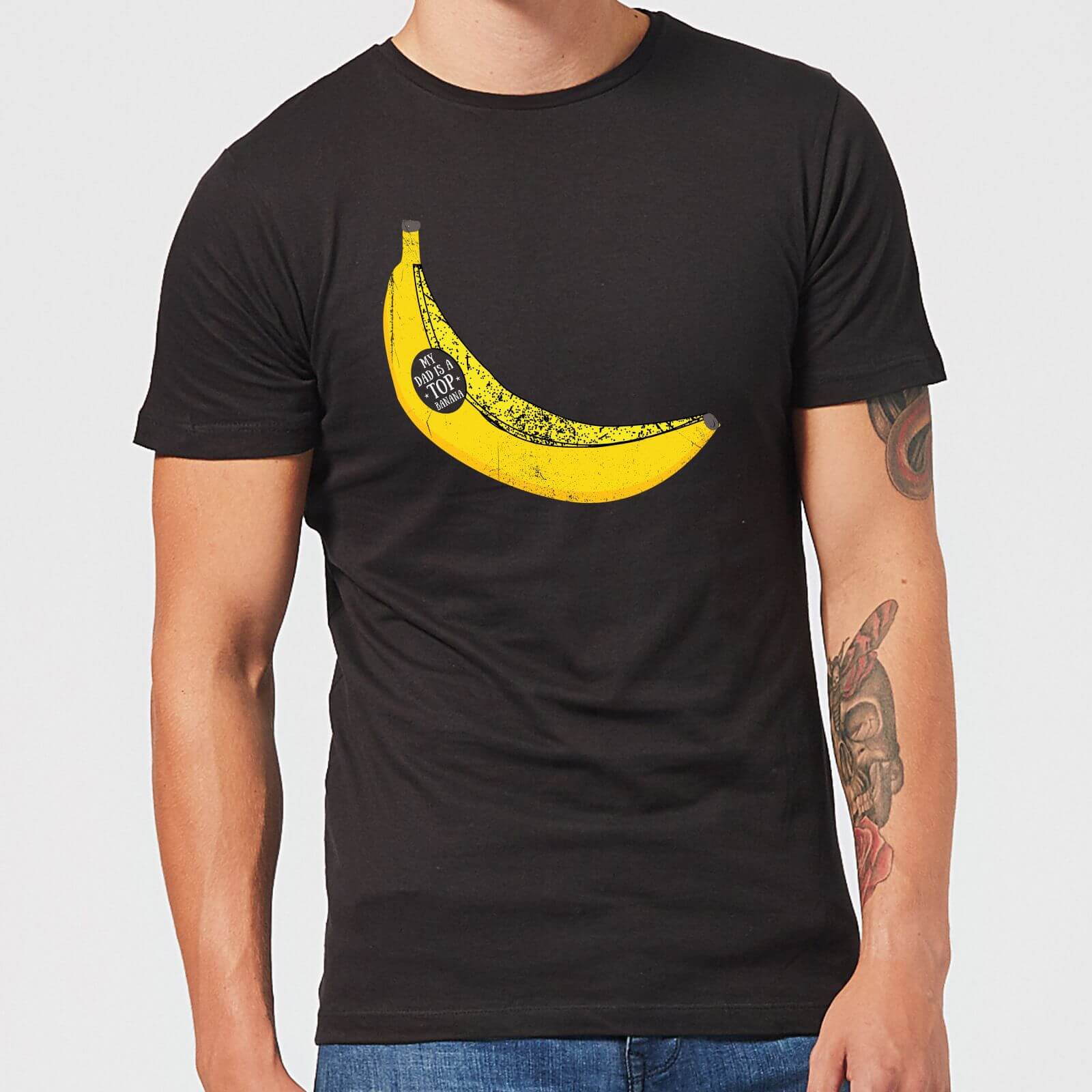 My Dad Is A Top Banana Men's T-Shirt - Black - L - Black