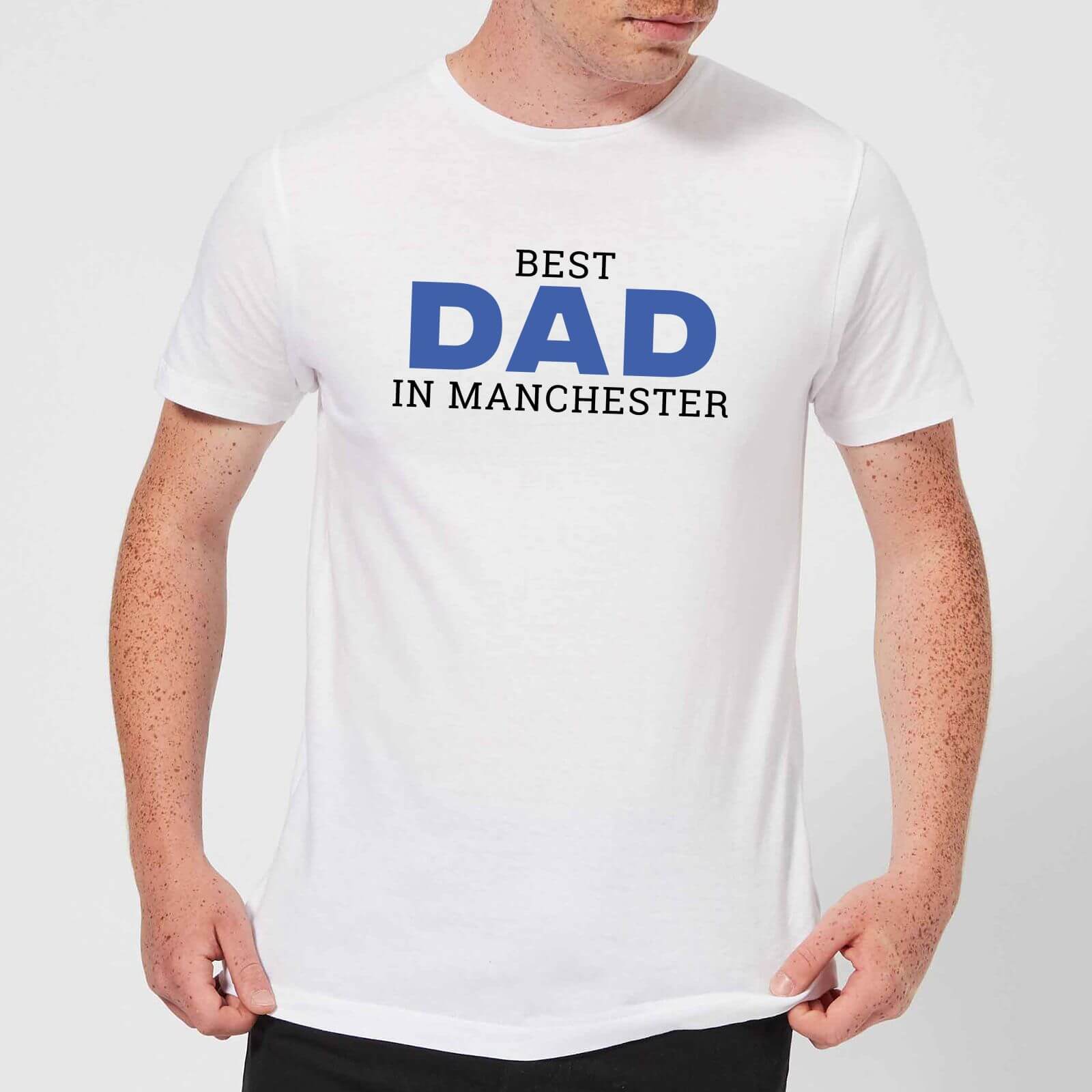 Best Dad In Manchester Men's T-Shirt - White - L - White