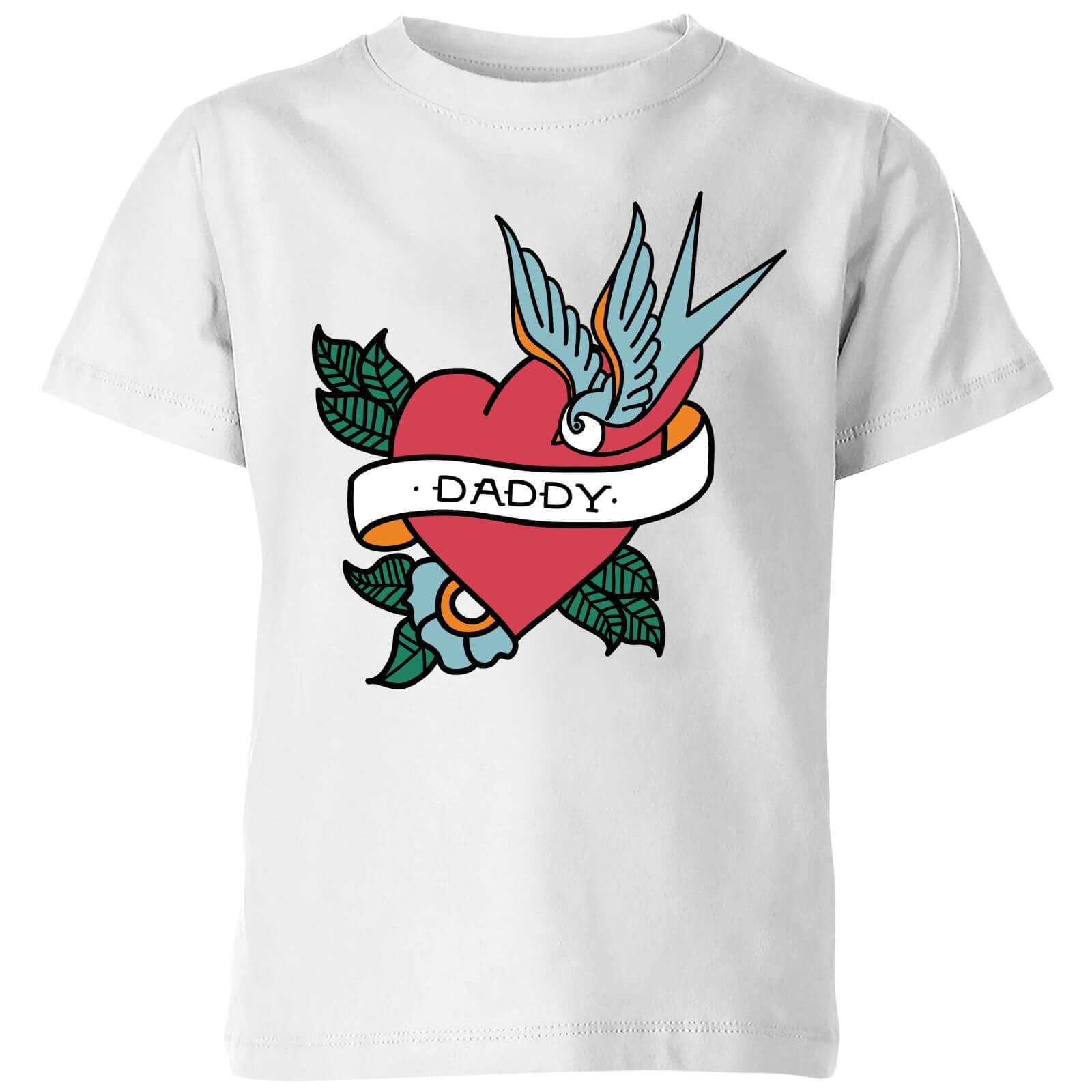 Daddy Heart Kids' T-Shirt - White - 11-12 Years - White