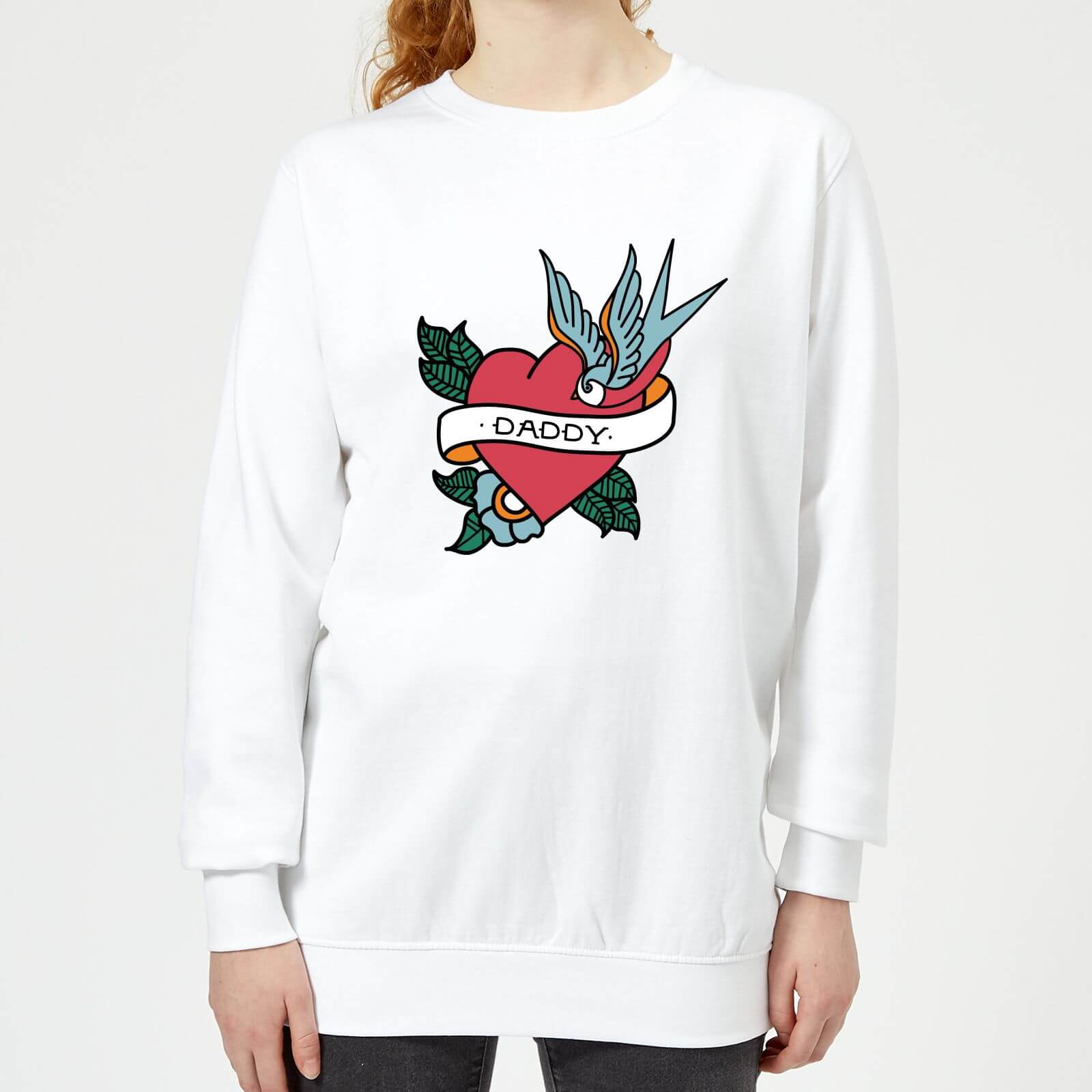 Daddy Heart Women's Sweatshirt - White - M - White
