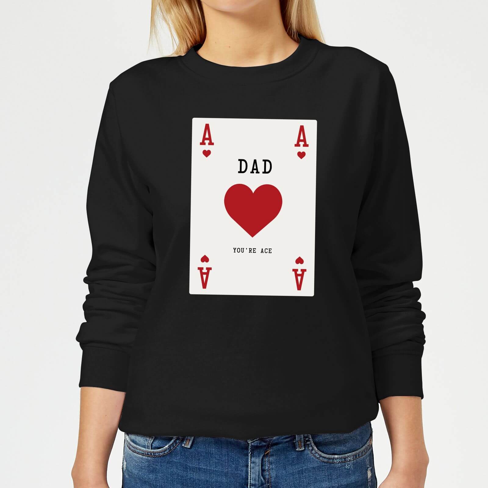 Dad You're Ace Women's Sweatshirt - Black - 5XL - Black
