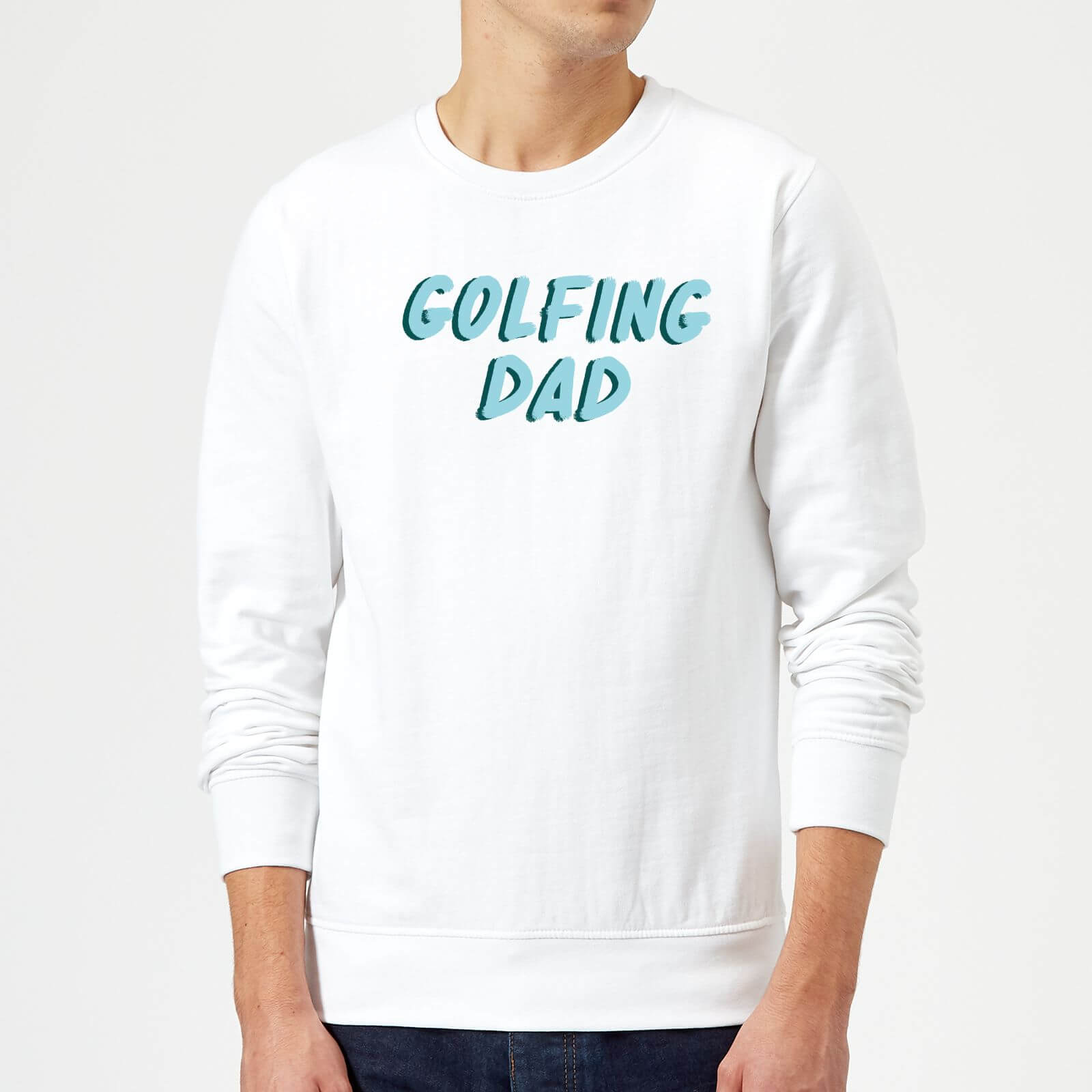 Golfing Dad Sweatshirt - White - XXL