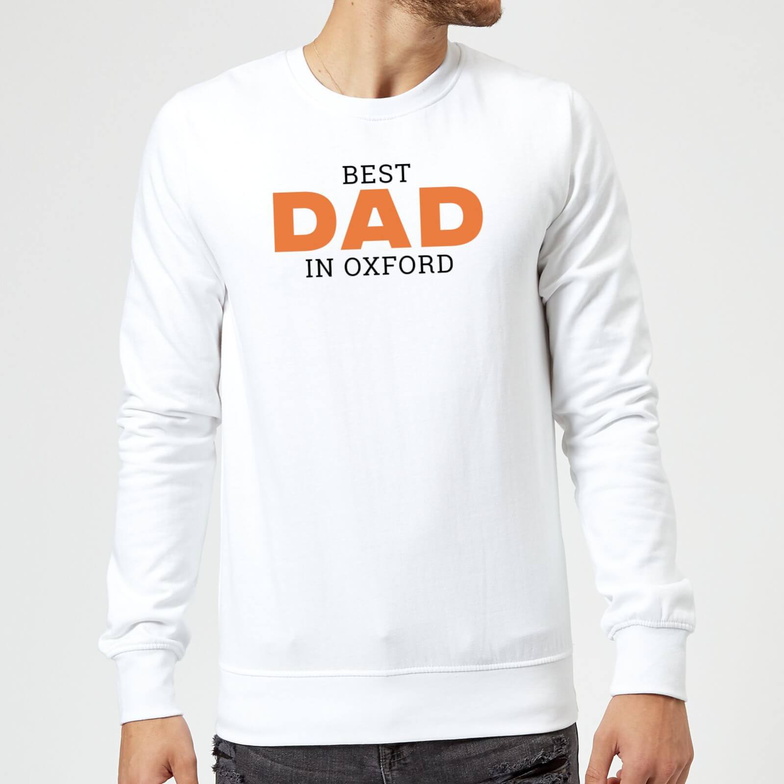 Best Dad In Oxford Sweatshirt - White - M - White