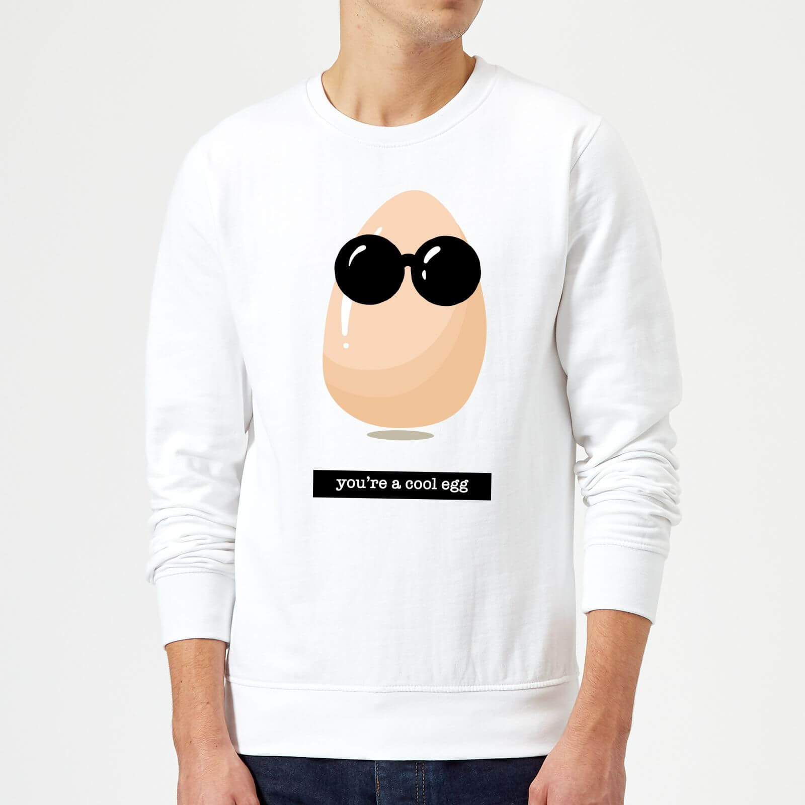 You're A Cool Egg Sweatshirt - White - XXL - White