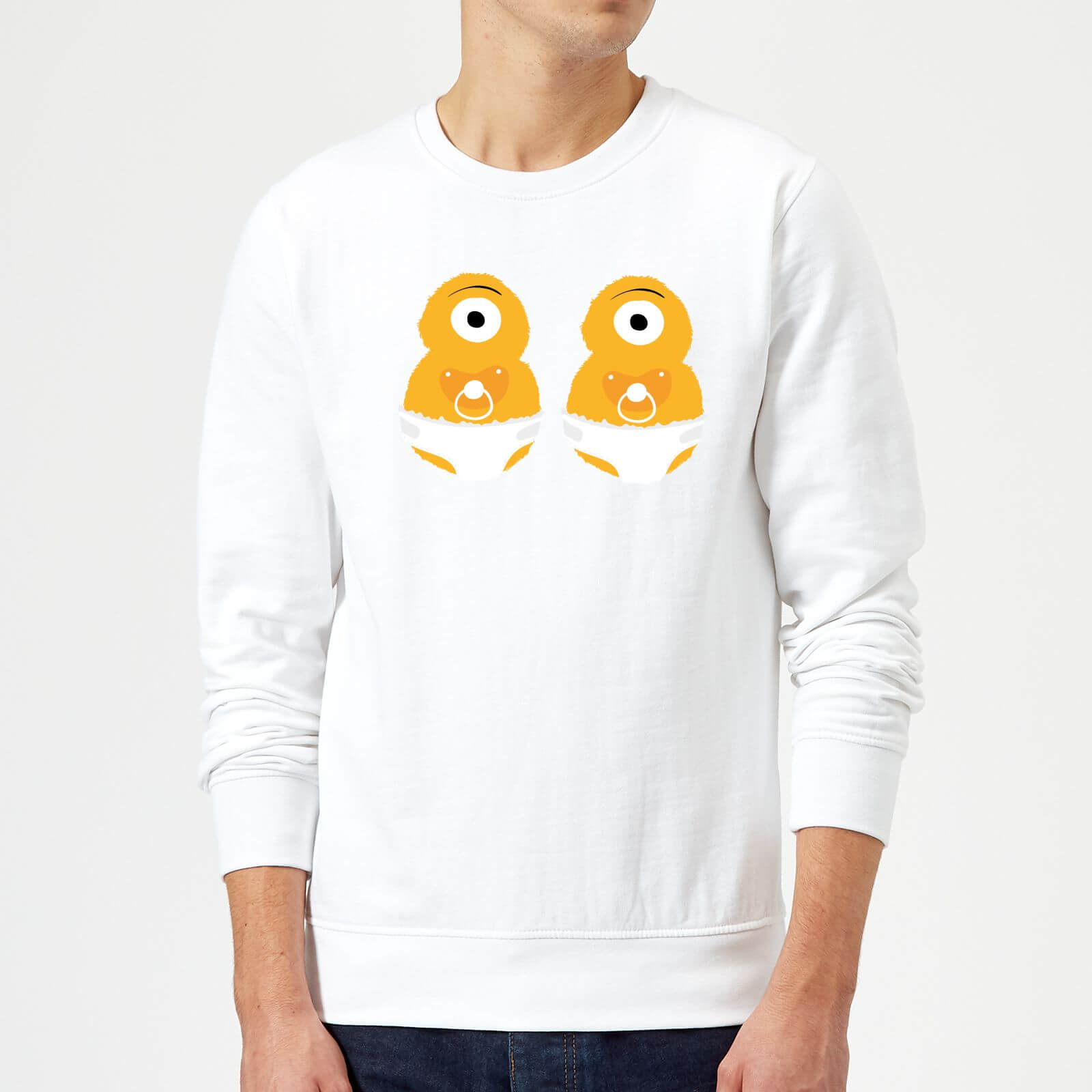 Monster Twins Sweatshirt - White - XL - White