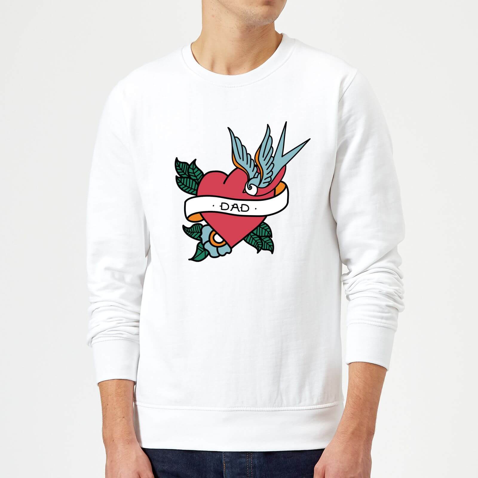 Dad Heart Sweatshirt - White - M - White