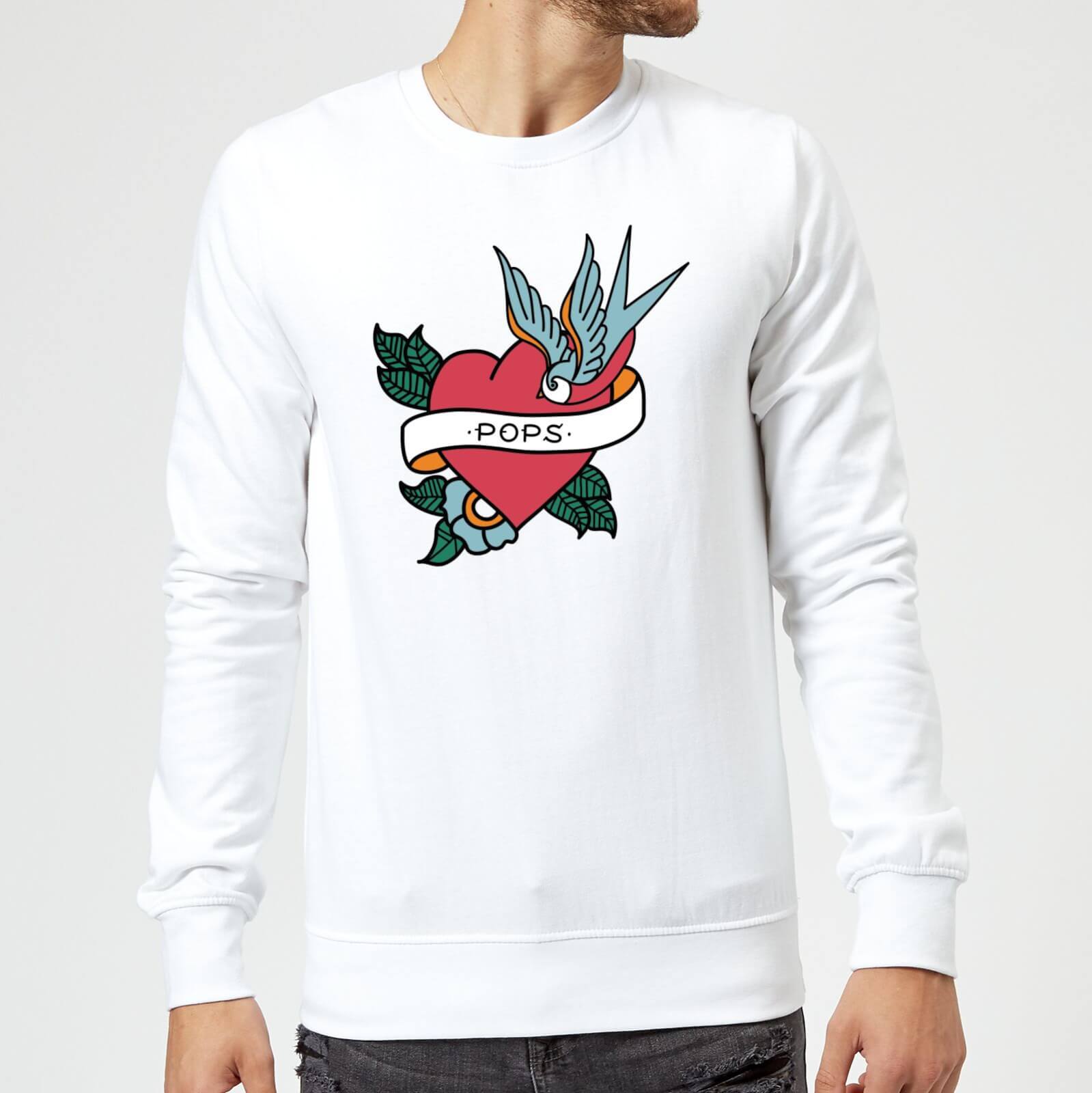 Pops Heart Sweatshirt - White - XXL - White