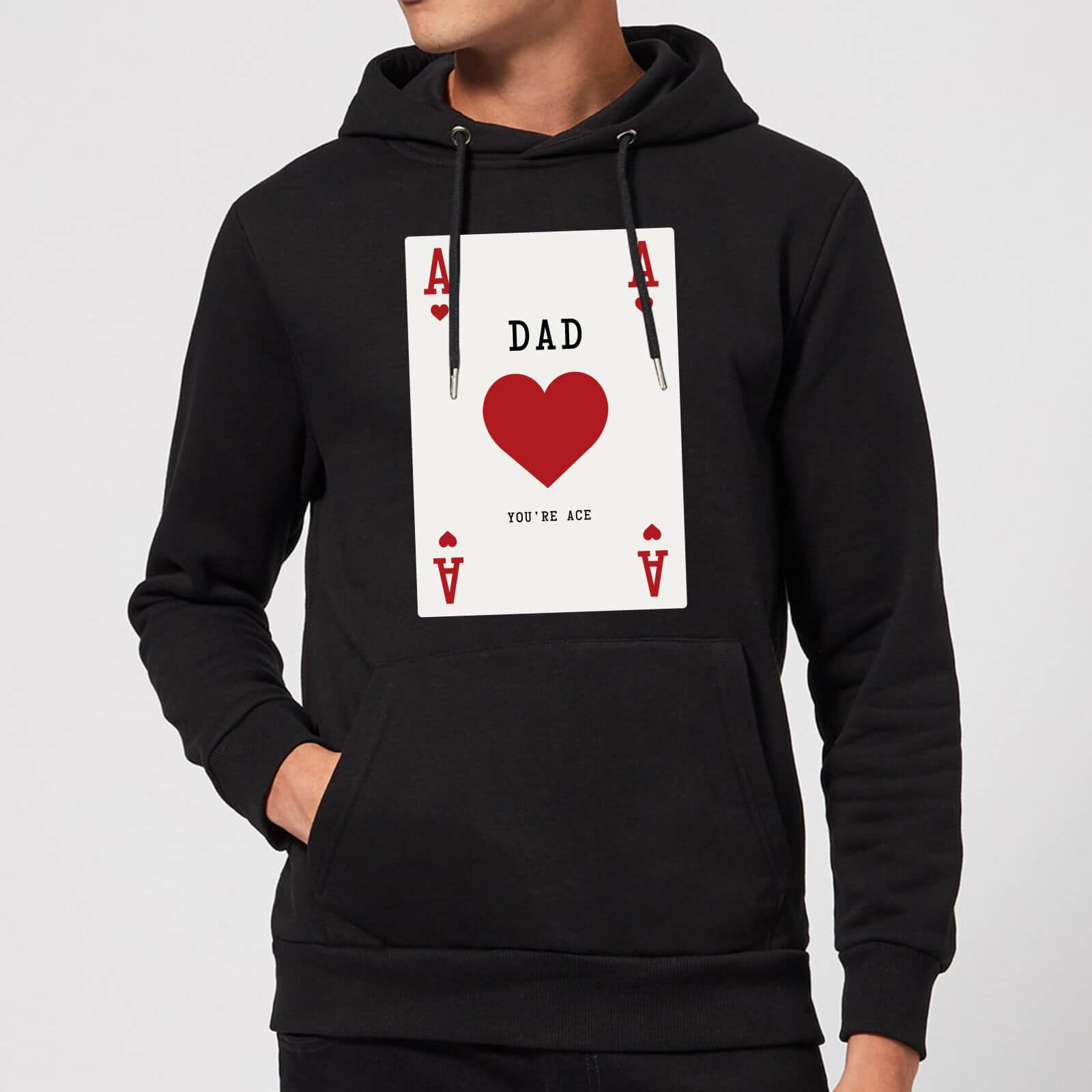 Dad You're Ace Hoodie - Black - L - Black