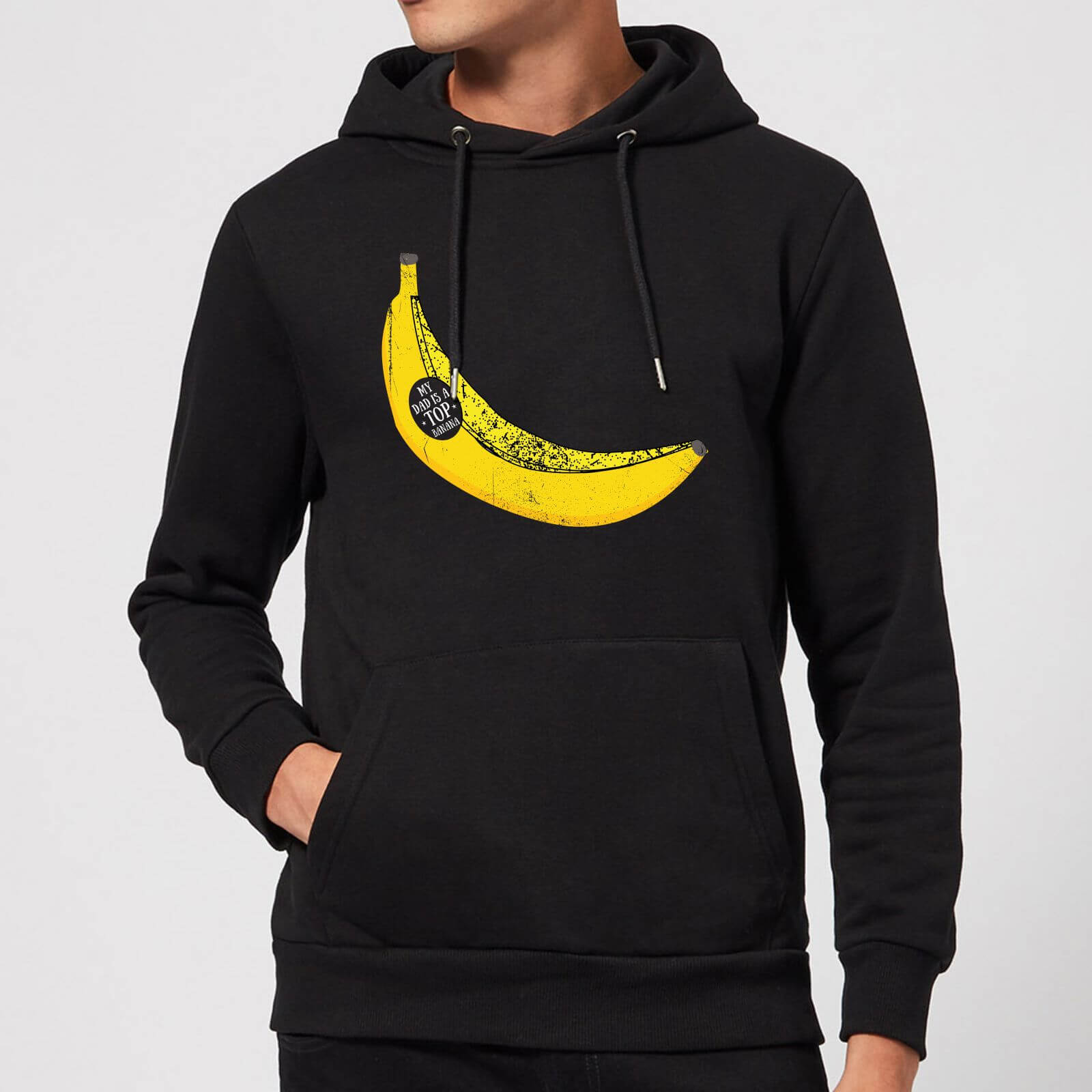 My Dad Is A Top Banana Hoodie - Black - L
