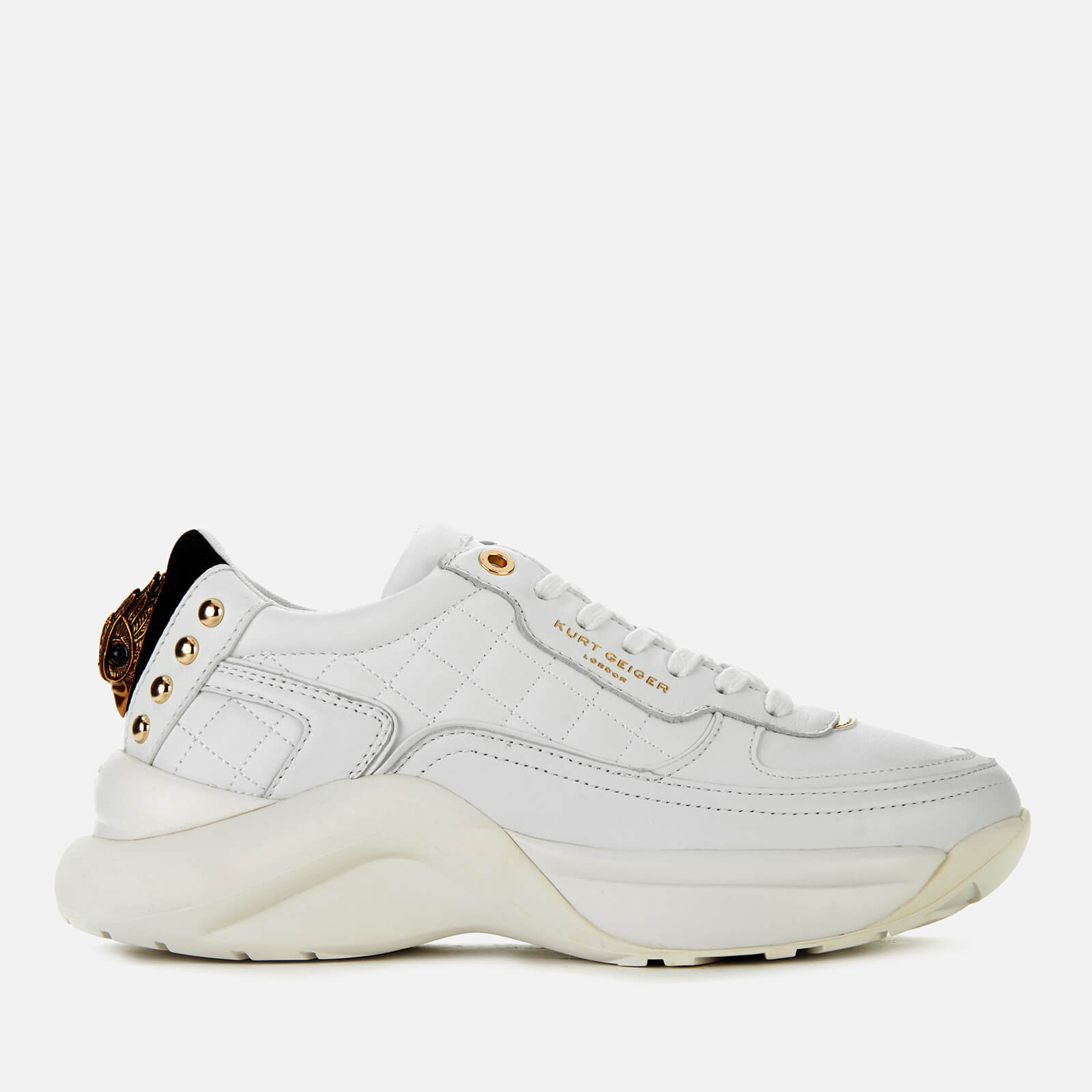 kurt geiger white leather trainers
