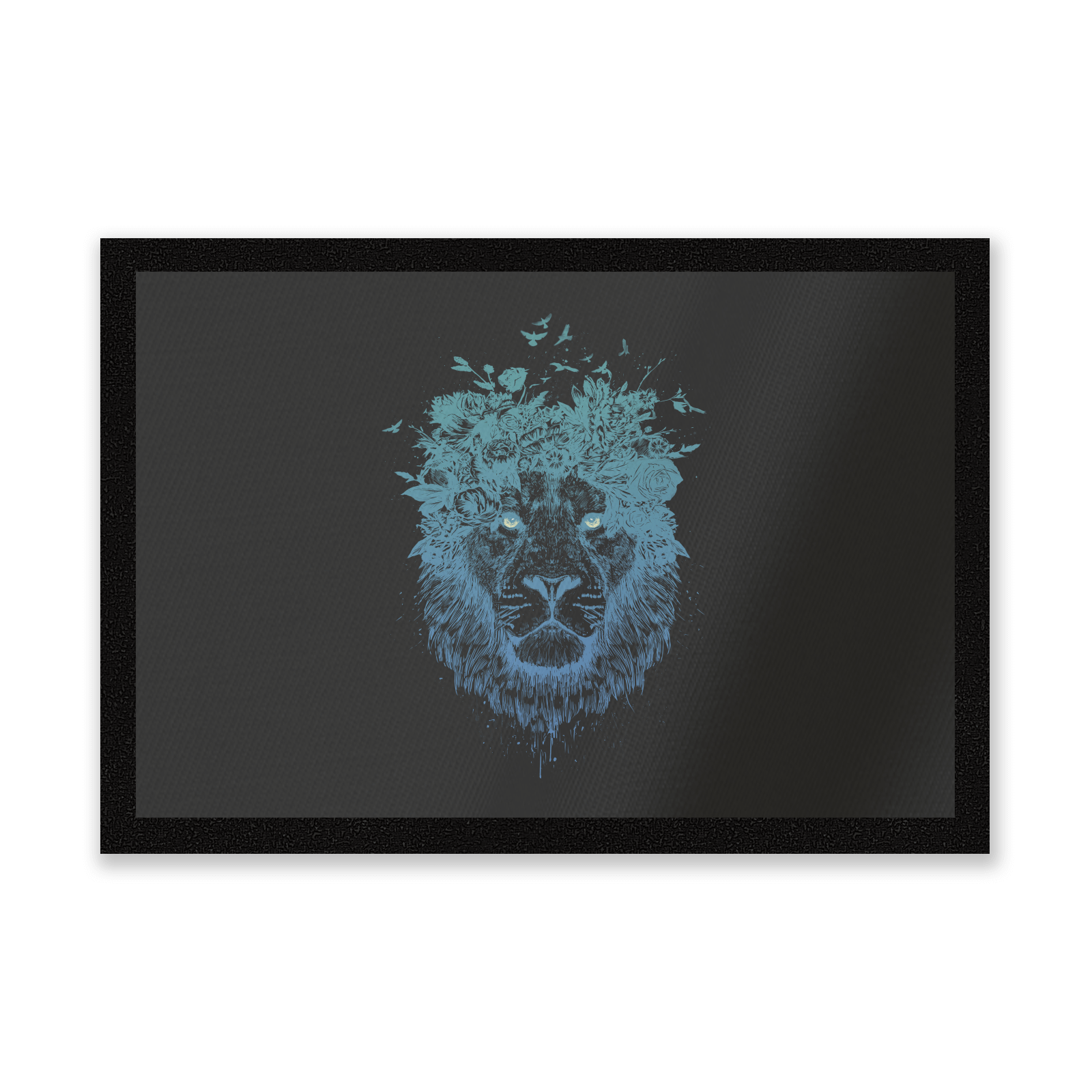 Lion And Butterflies Entrance Mat