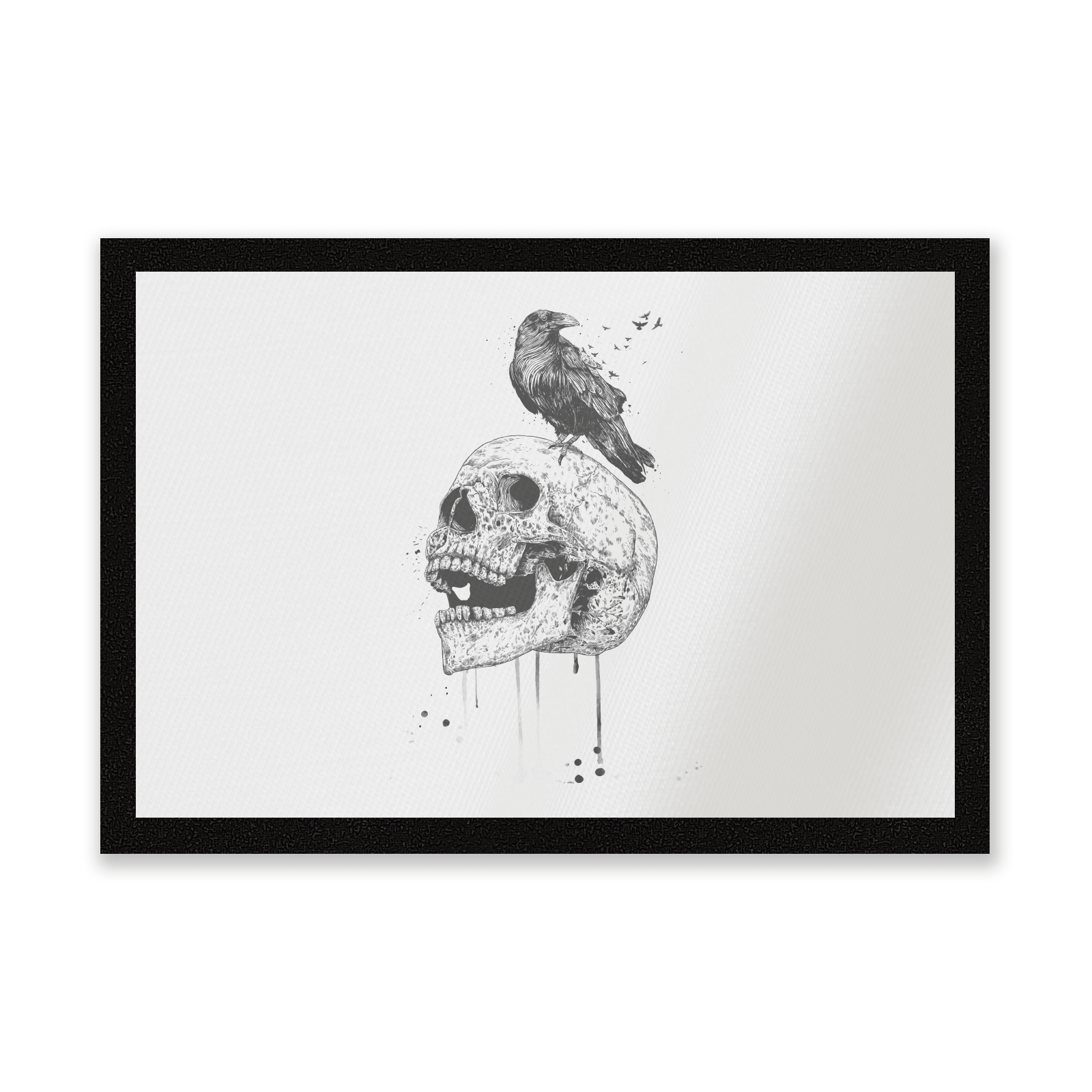 Skull And Crow Entrance Mat