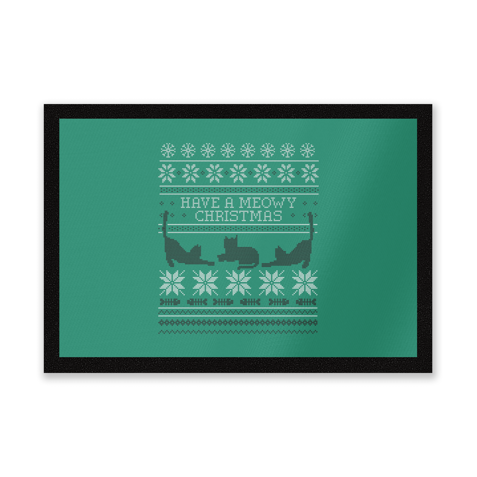 Meowy Christmas Entrance Mat