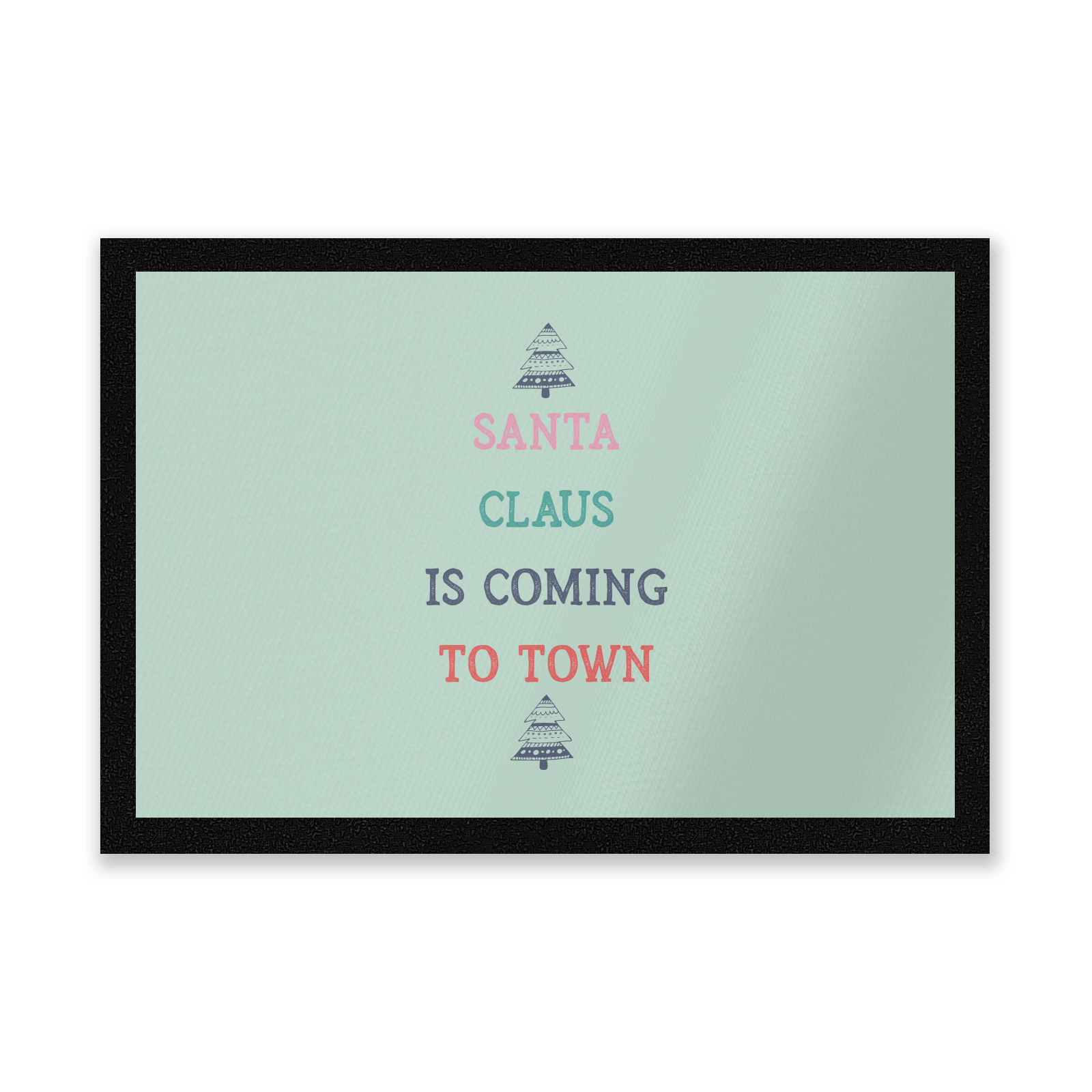 Santa Claus Is Coming To Town Entrance Mat