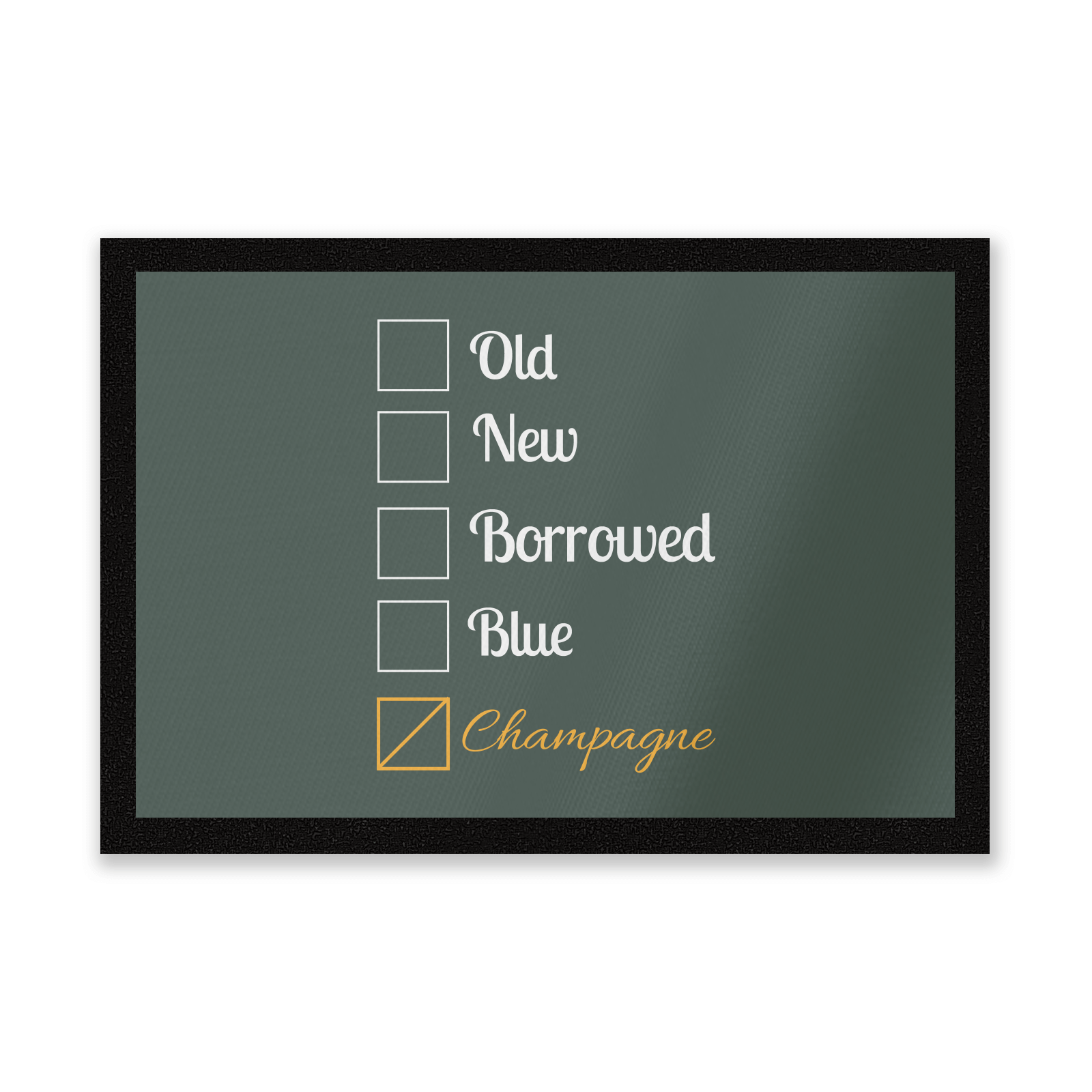 Champagne Tick Box Entrance Mat