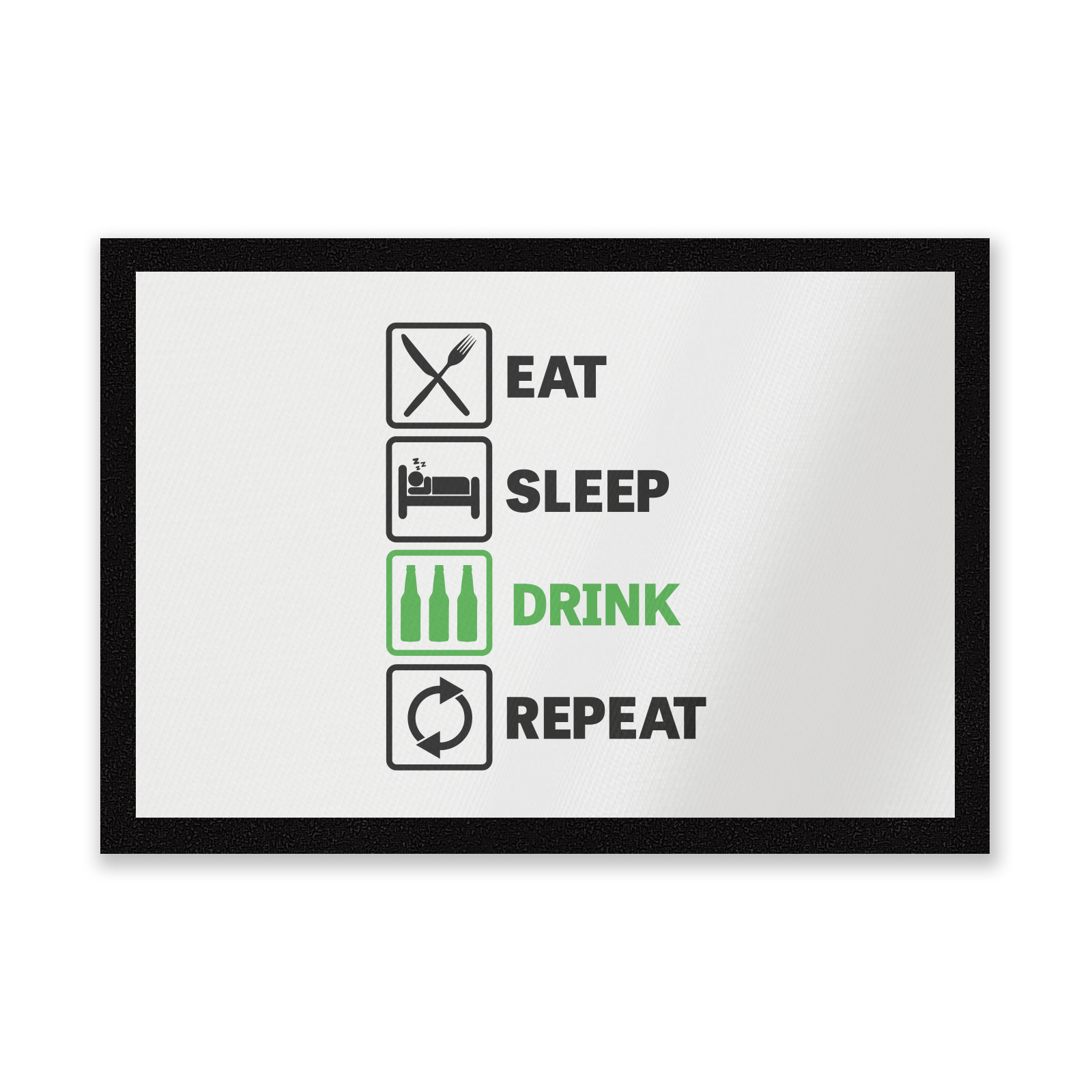 Eat Sleep Game Repeat Entrance Mat