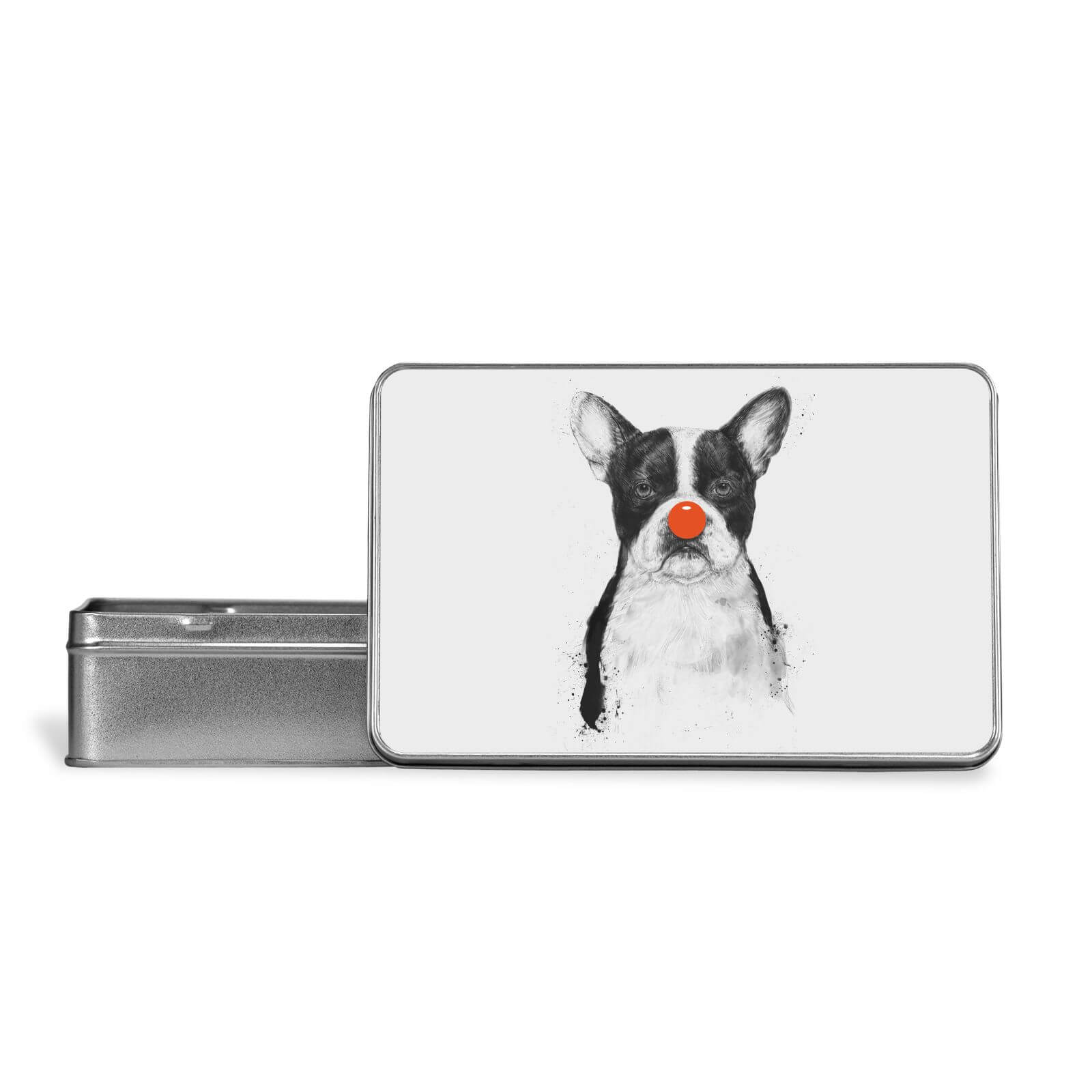 Red Nosed Bulldog Metal Storage Tin