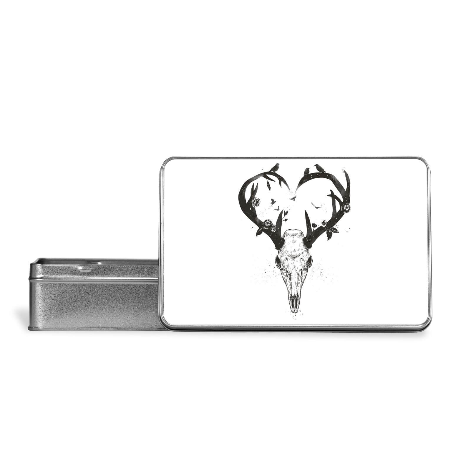 Antlers Metal Storage Tin