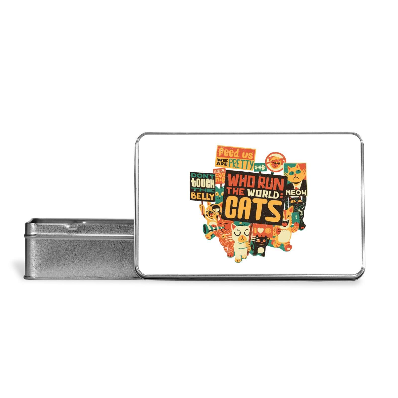 Who Run The World? Cats. Metal Storage Tin