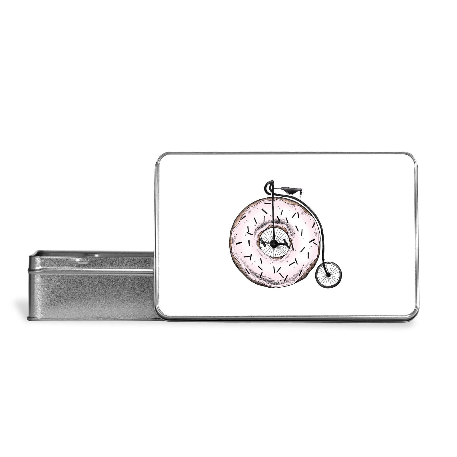 Donut Ride My Bicycle Metal Storage Tin