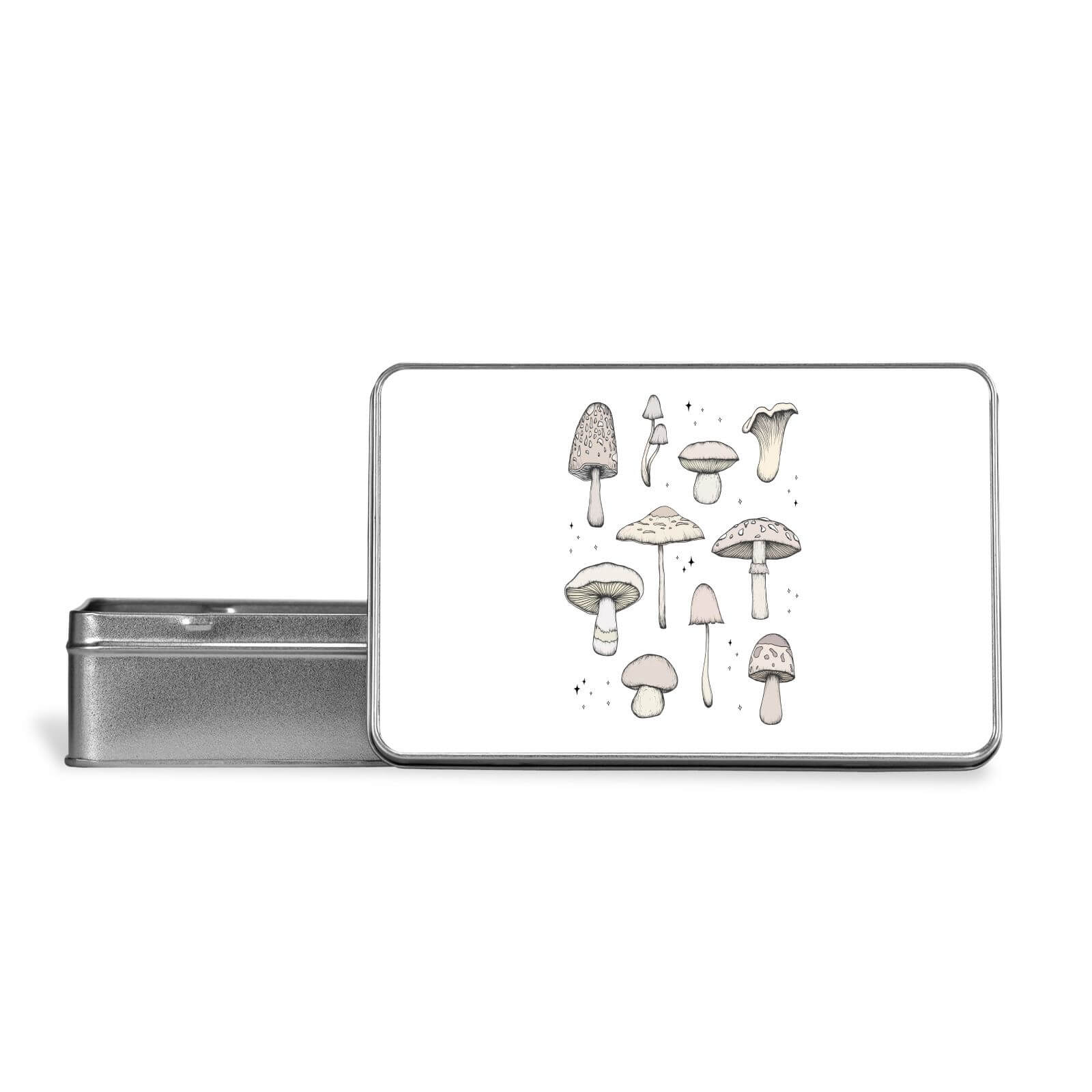 Mushrooms Metal Storage Tin