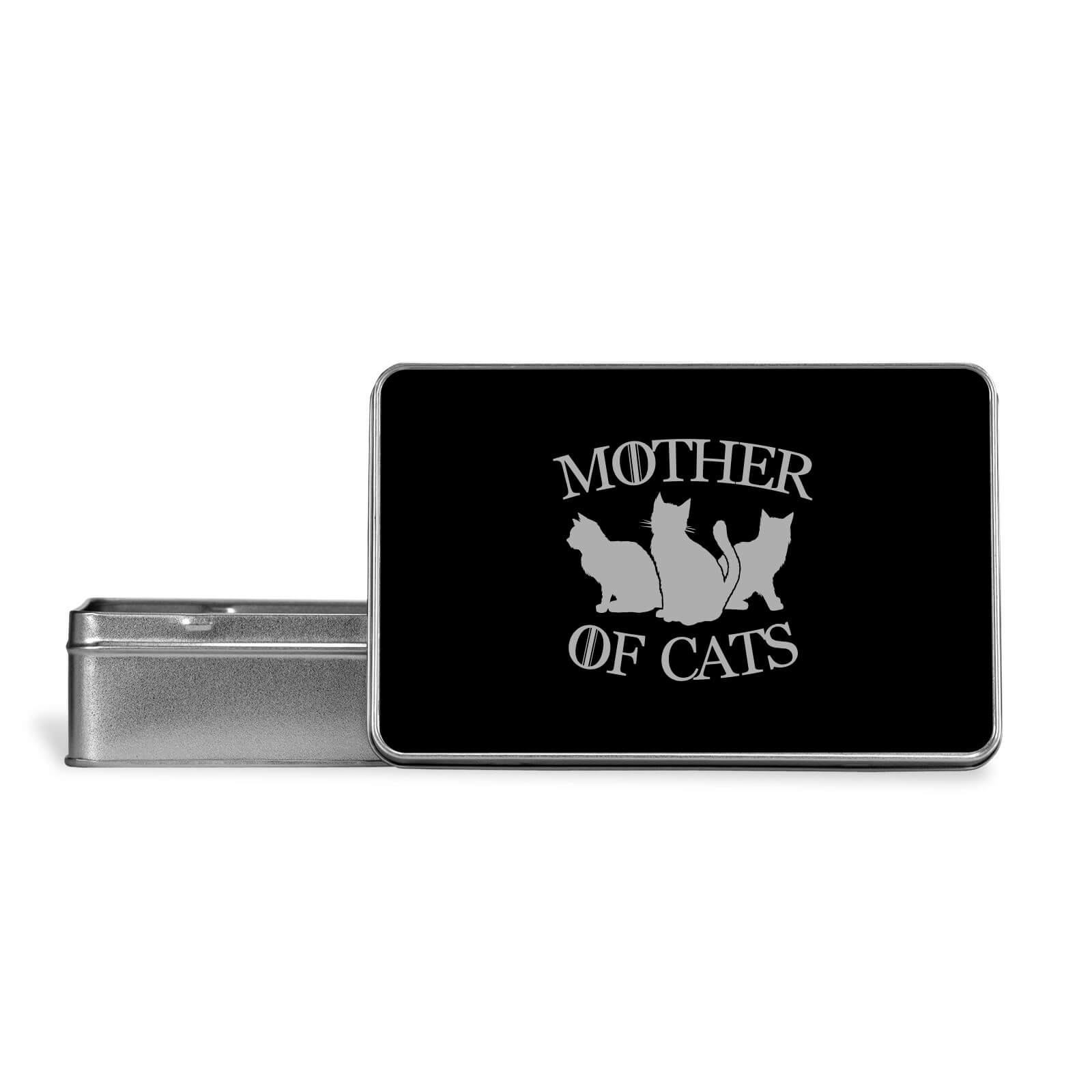 Mother Of Cats Black Tee Metal Storage Tin