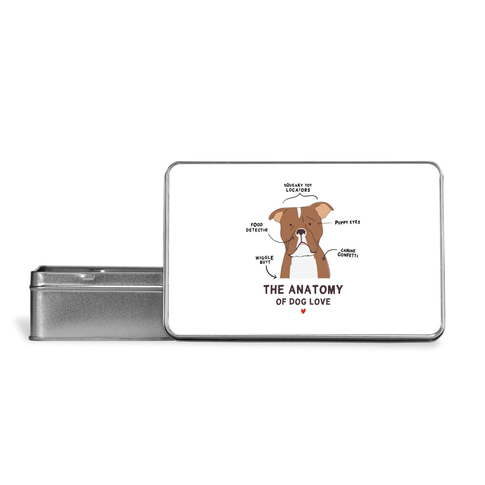 The Anatomy Of Dog Love Metal Storage Tin