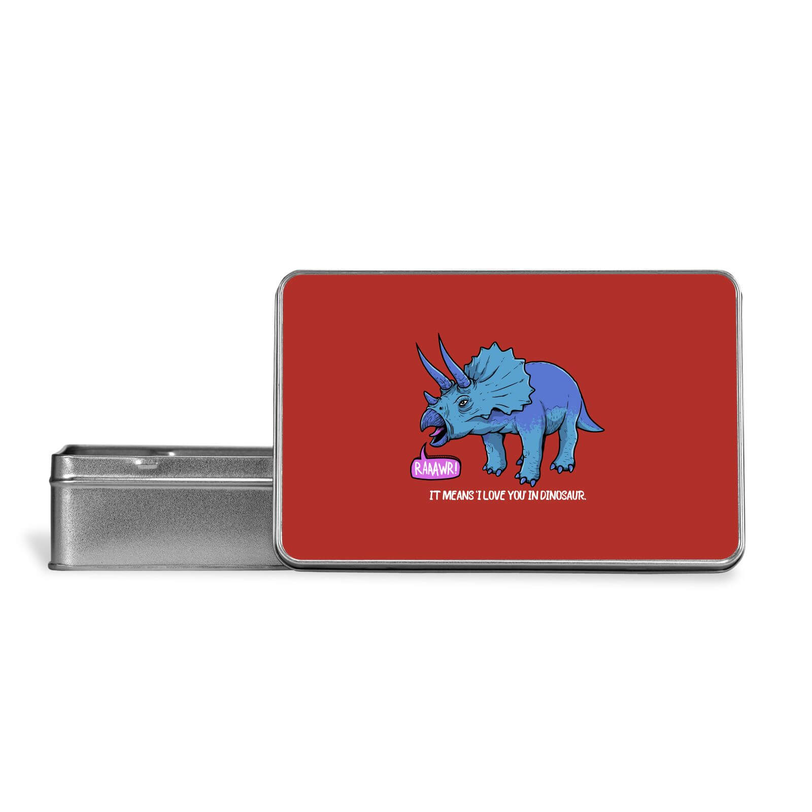 RAWR! It Means I Love You Metal Storage Tin