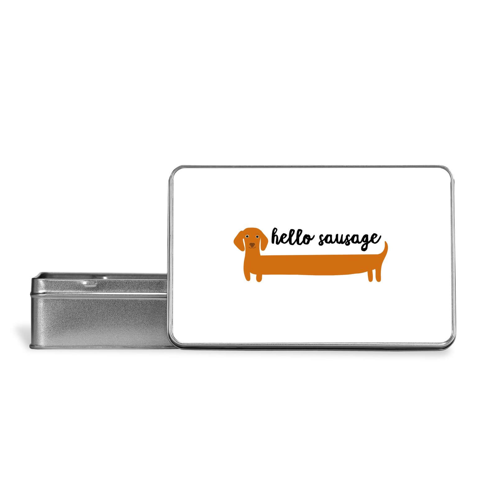 Hello Sausage Metal Storage Tin