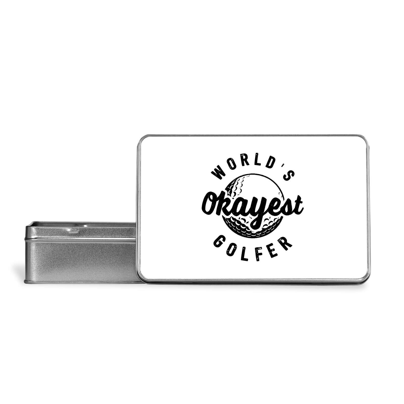 World's Okayest Golfer Metal Storage Tin