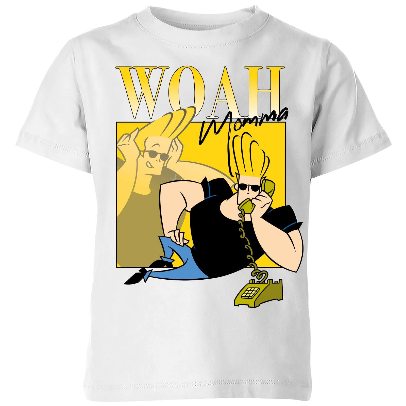 Cartoon Network Spin-Off Johnny Bravo 90s Photoshoot Kids' T-Shirt - White - 5-6 Years - White