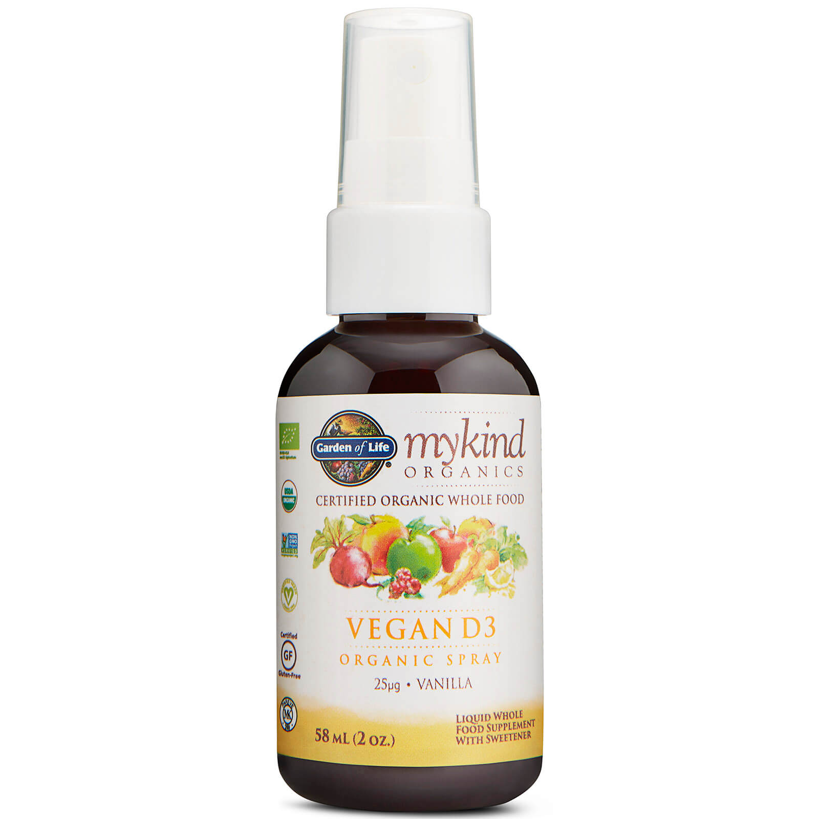 mykind Organics Vegan D3 Spray - Vanilla - 58ml