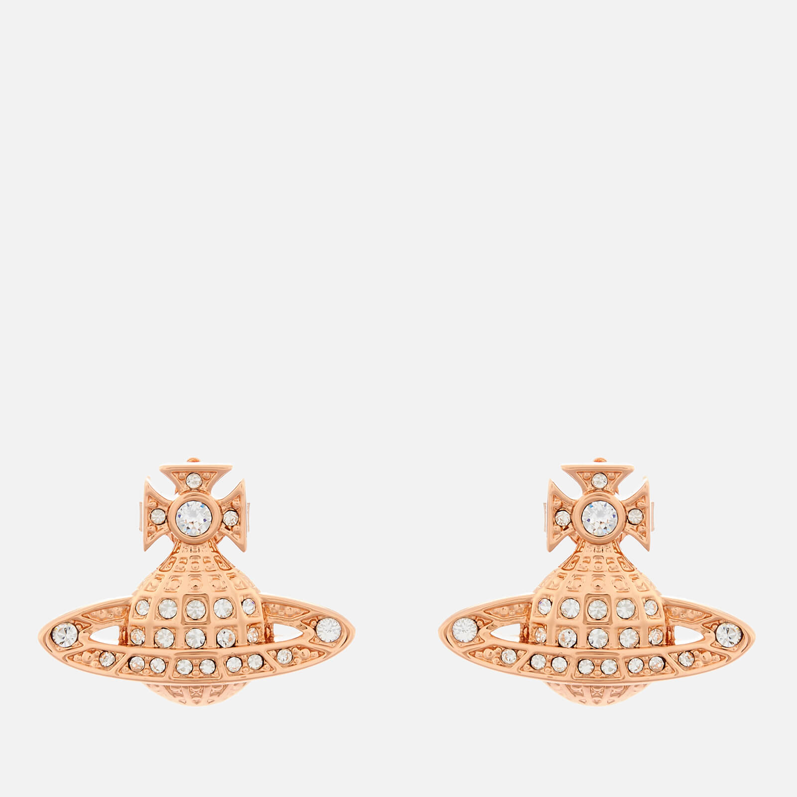 Vivienne Westwood Women's Minnie Bas Relief Earrings - Pink Gold Crystal