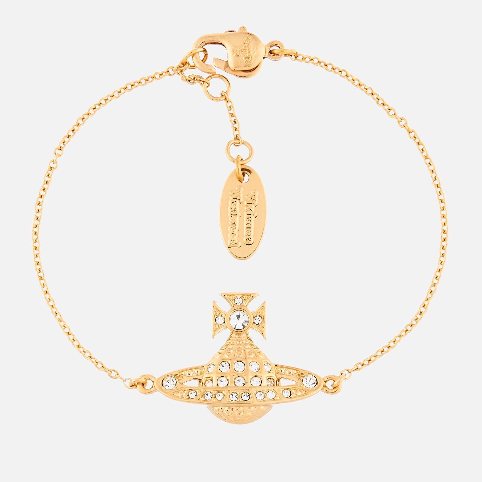 Vivienne Westwood Women's Minnie Bas Relief Bracelet - Gold Crystal