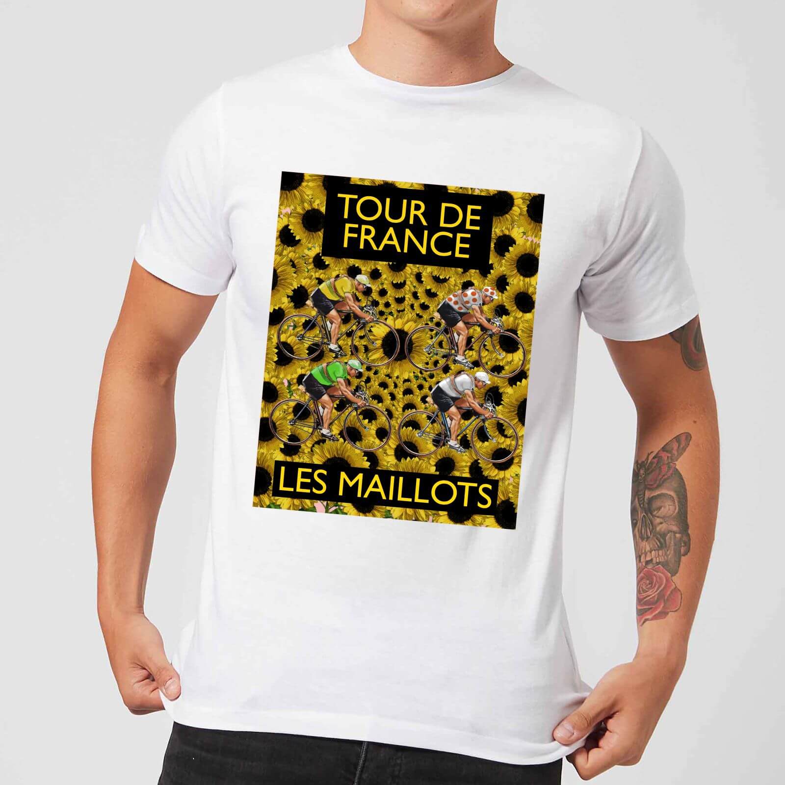 Mark Fairhurst TDF Les Maillots Men's T-Shirt - White - M - White