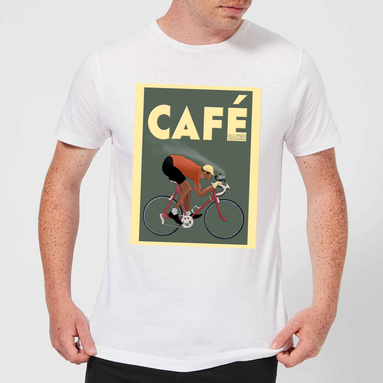 Mark Fairhurst Cafe Racer Men's T-Shirt - White - XL