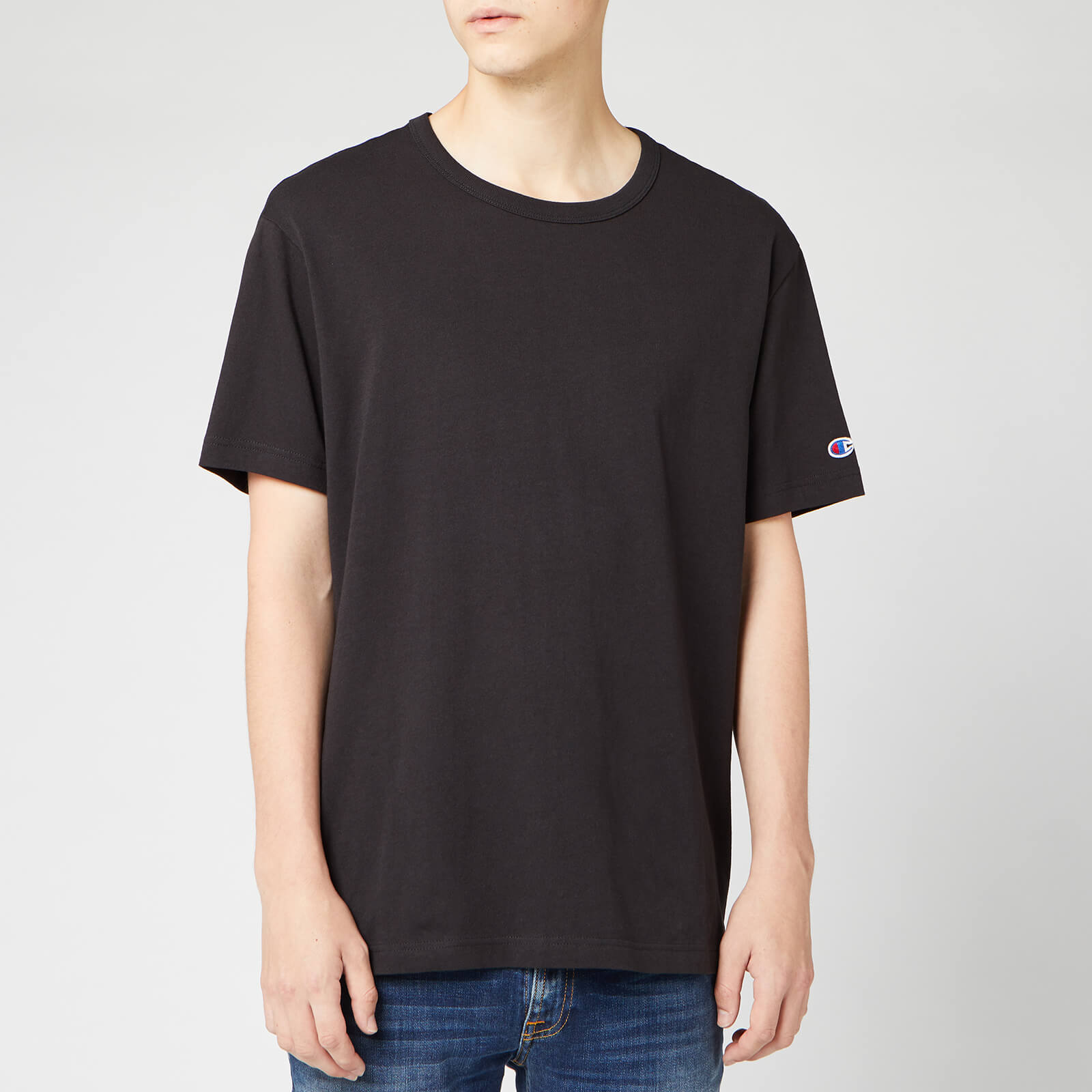 Champion Men's Sleeve Logo T-Shirt - Black - S