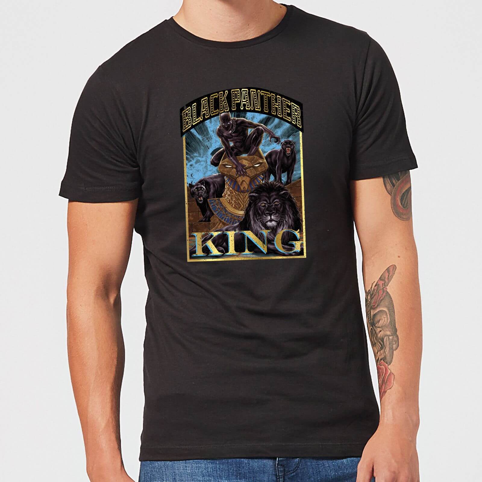 Marvel Black Panther Homage Men's T-Shirt - Black - 4XL