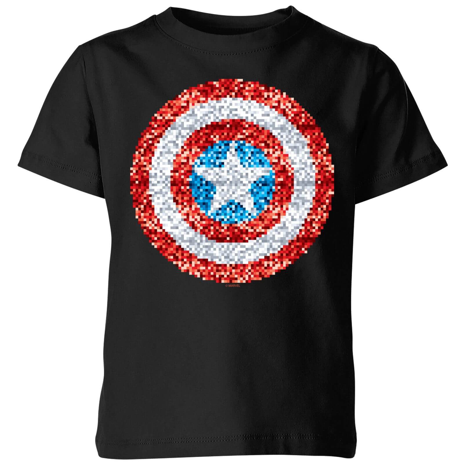 

T-Shirt Marvel Captain America Pixelated Shield - Nero - Bambini - 3-4 Anni