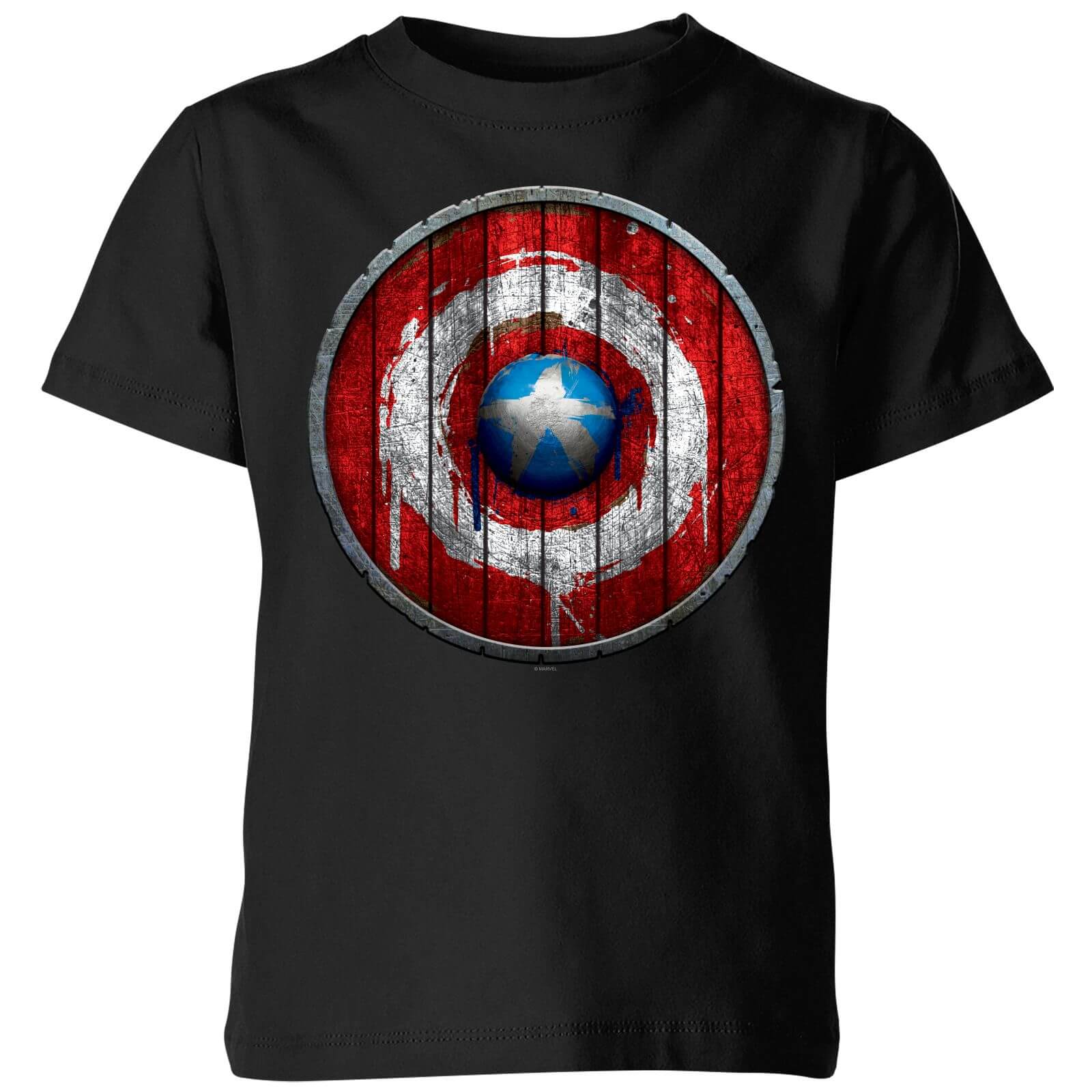 

T-Shirt Marvel Captain America Wooden Shield - Nero - Bambini - 3-4 Anni