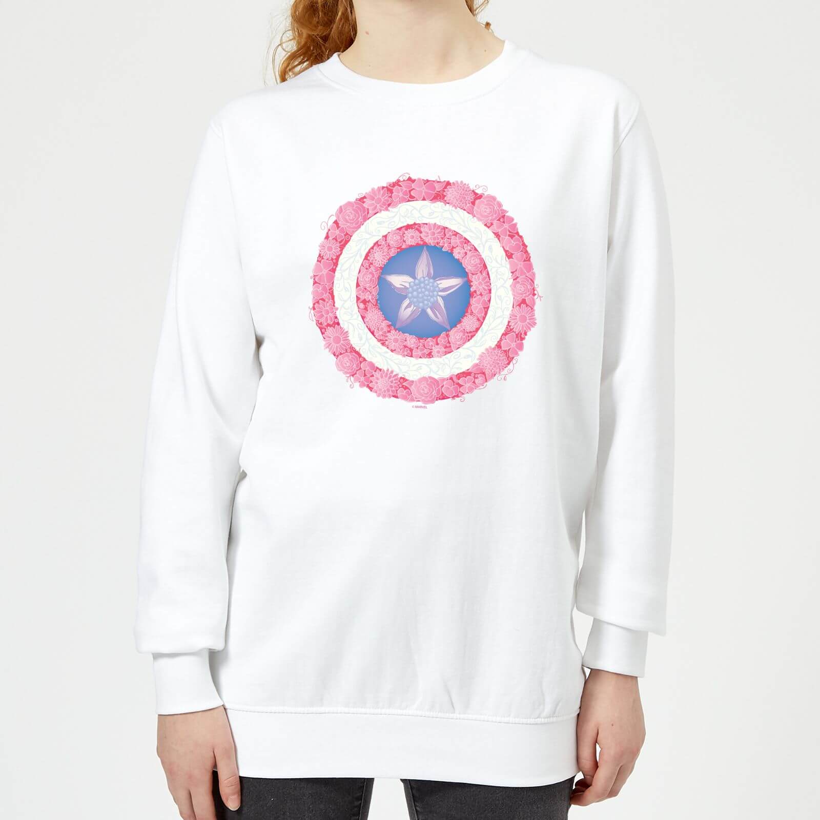

Felpa Marvel Captain America Flower Shield - Bianco - Donna - XXL