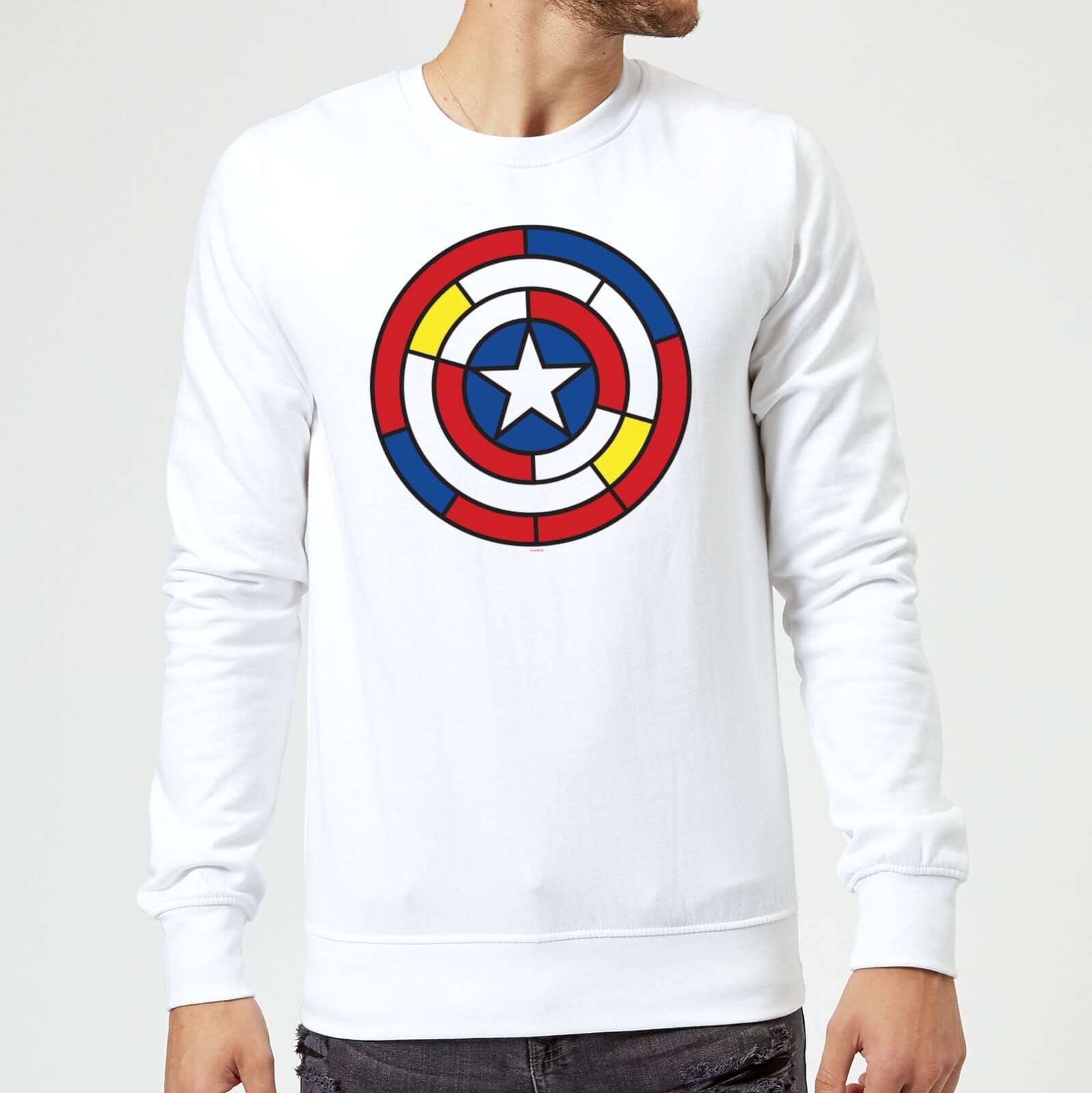 

Felpa Marvel Captain America Stained Glass Shield - Bianco - S