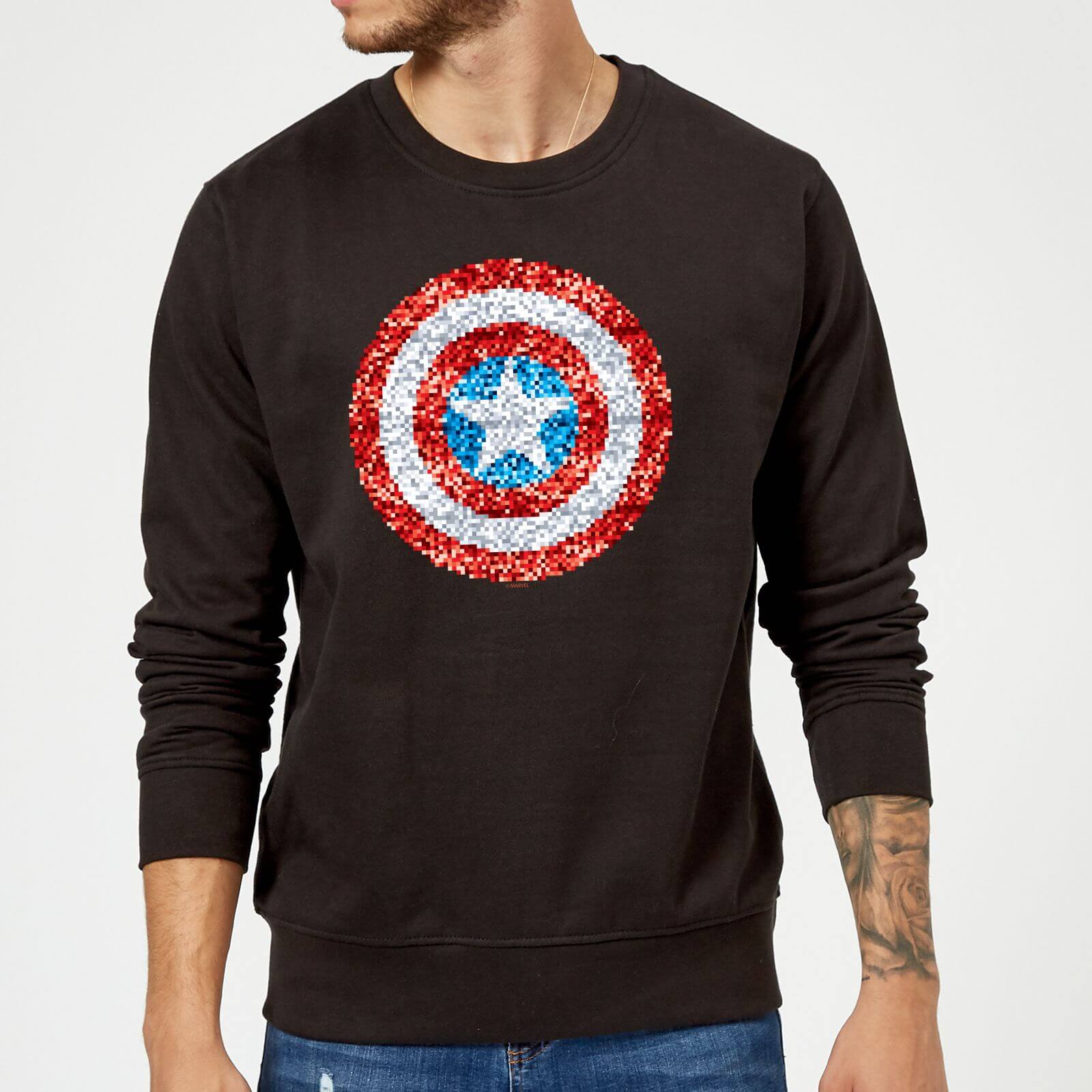 

Marvel Captain America Pixelated Shield Sweatshirt - Black - M