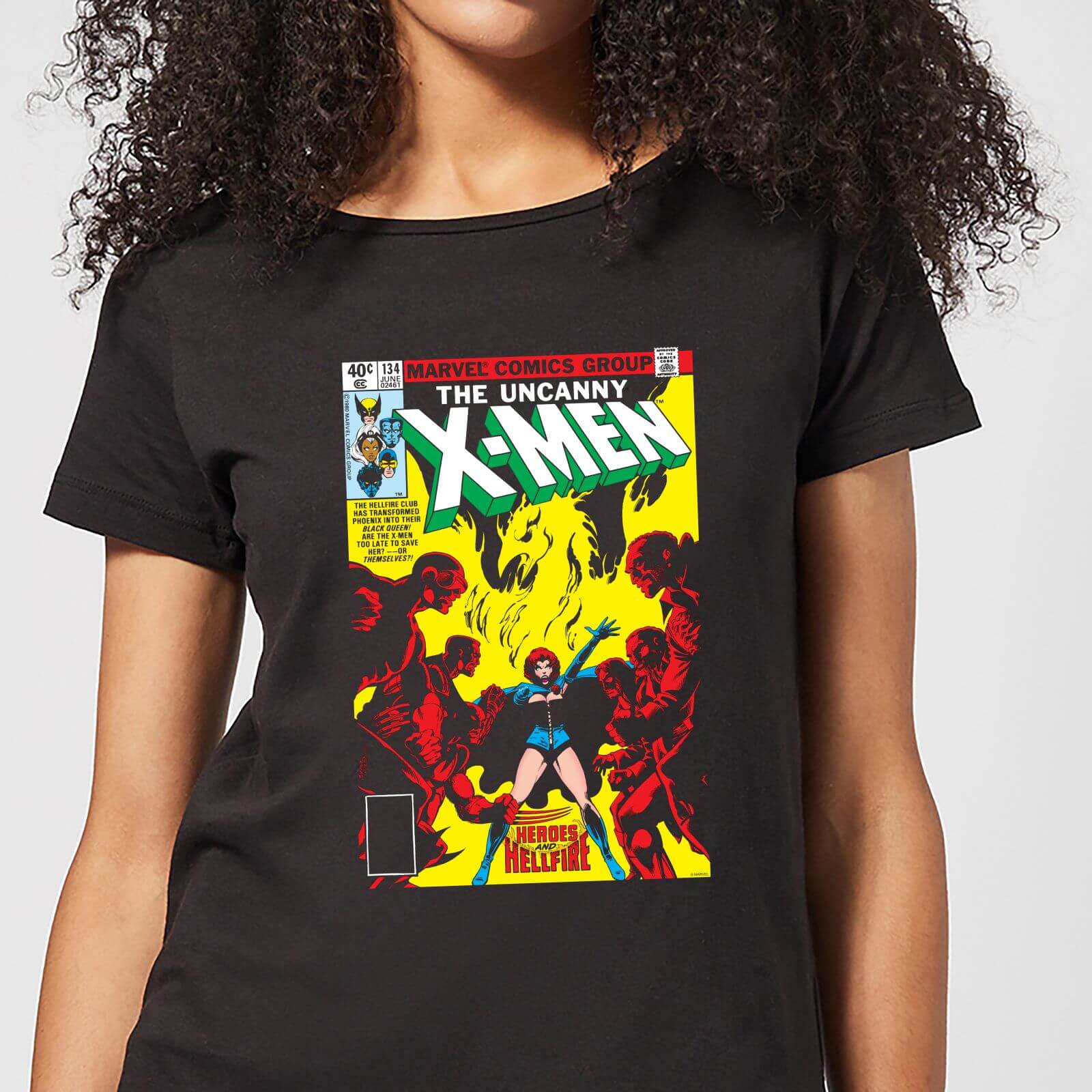 T-Shirt X-Men Dark Phoenix The Black Queen - Nero - Donna - L - Nero