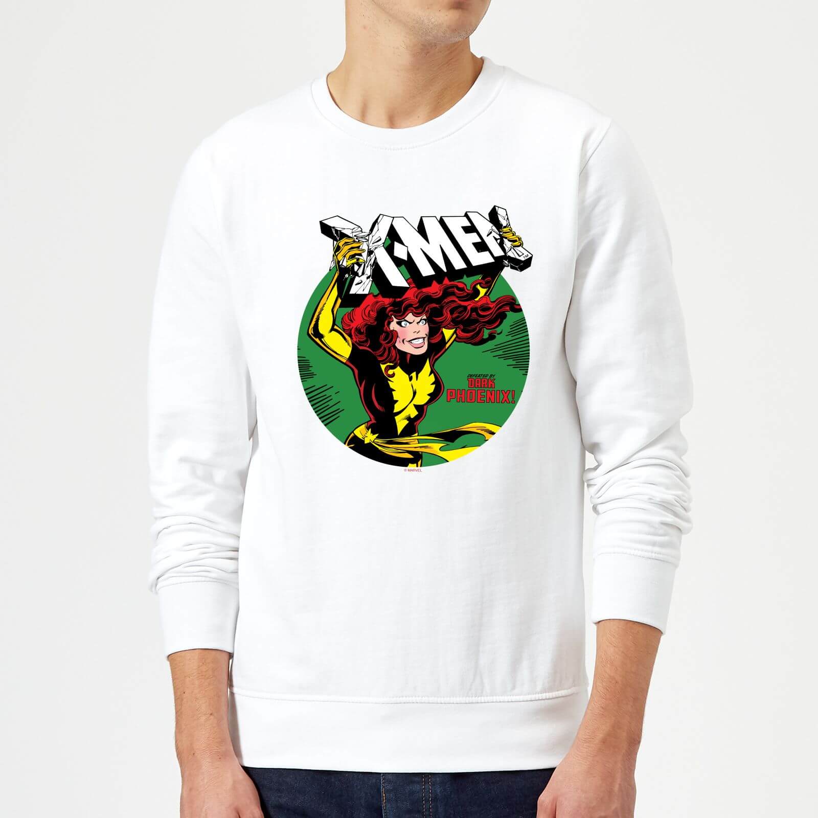 

X-Men Defeated By Dark Phoenix Sweatshirt - White - L - Bianco
