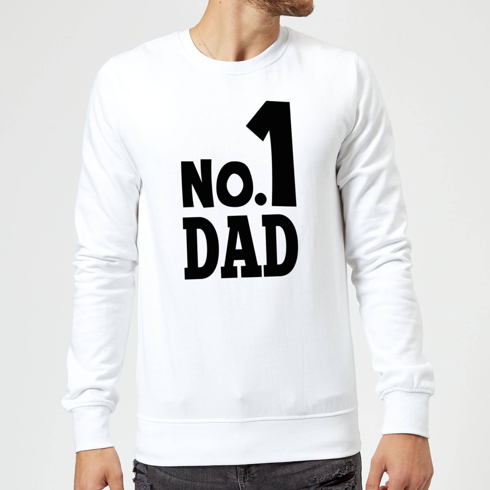 No. 1 Dad Sweatshirt - White - S - White