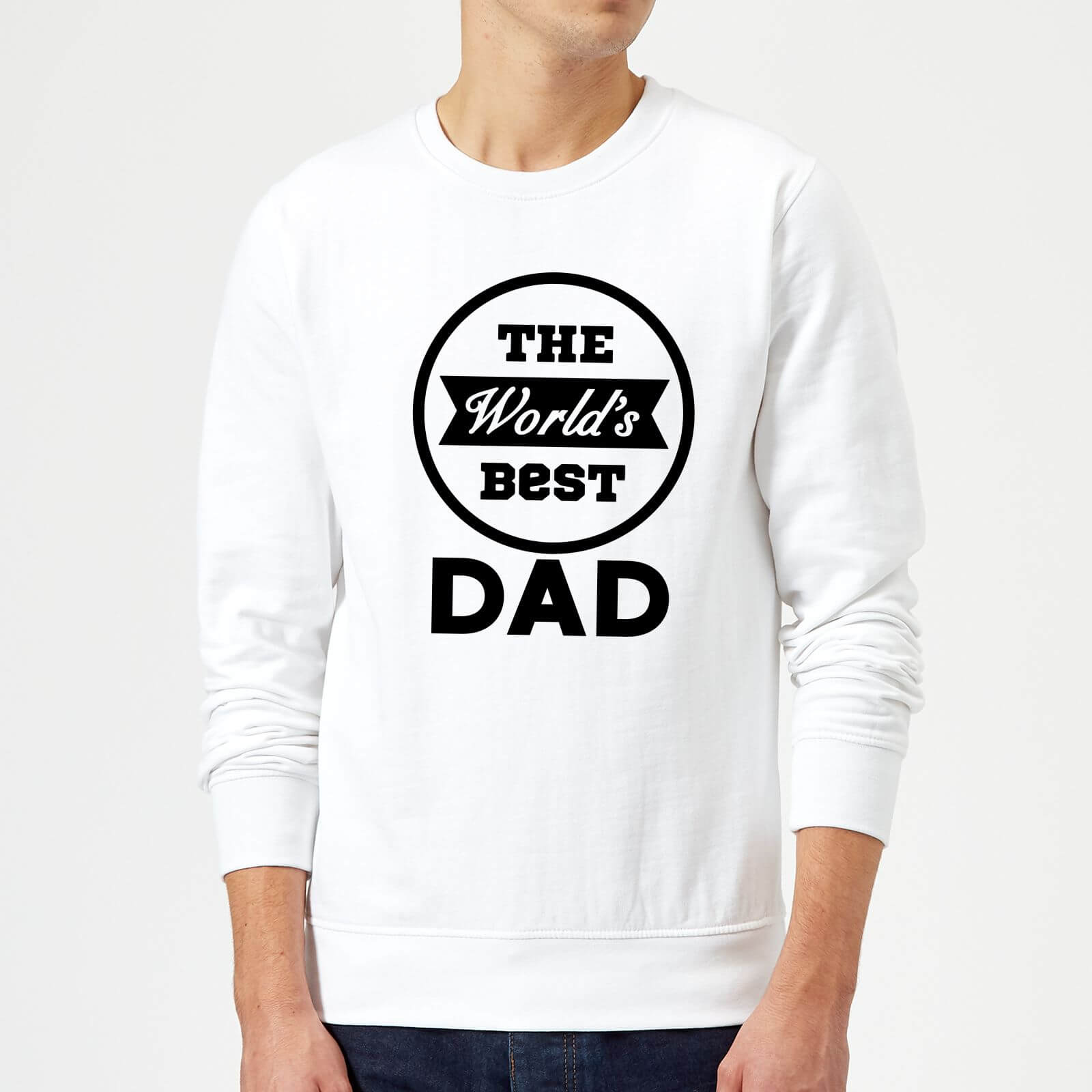 The World's Best Dad Sweatshirt - White - S - White